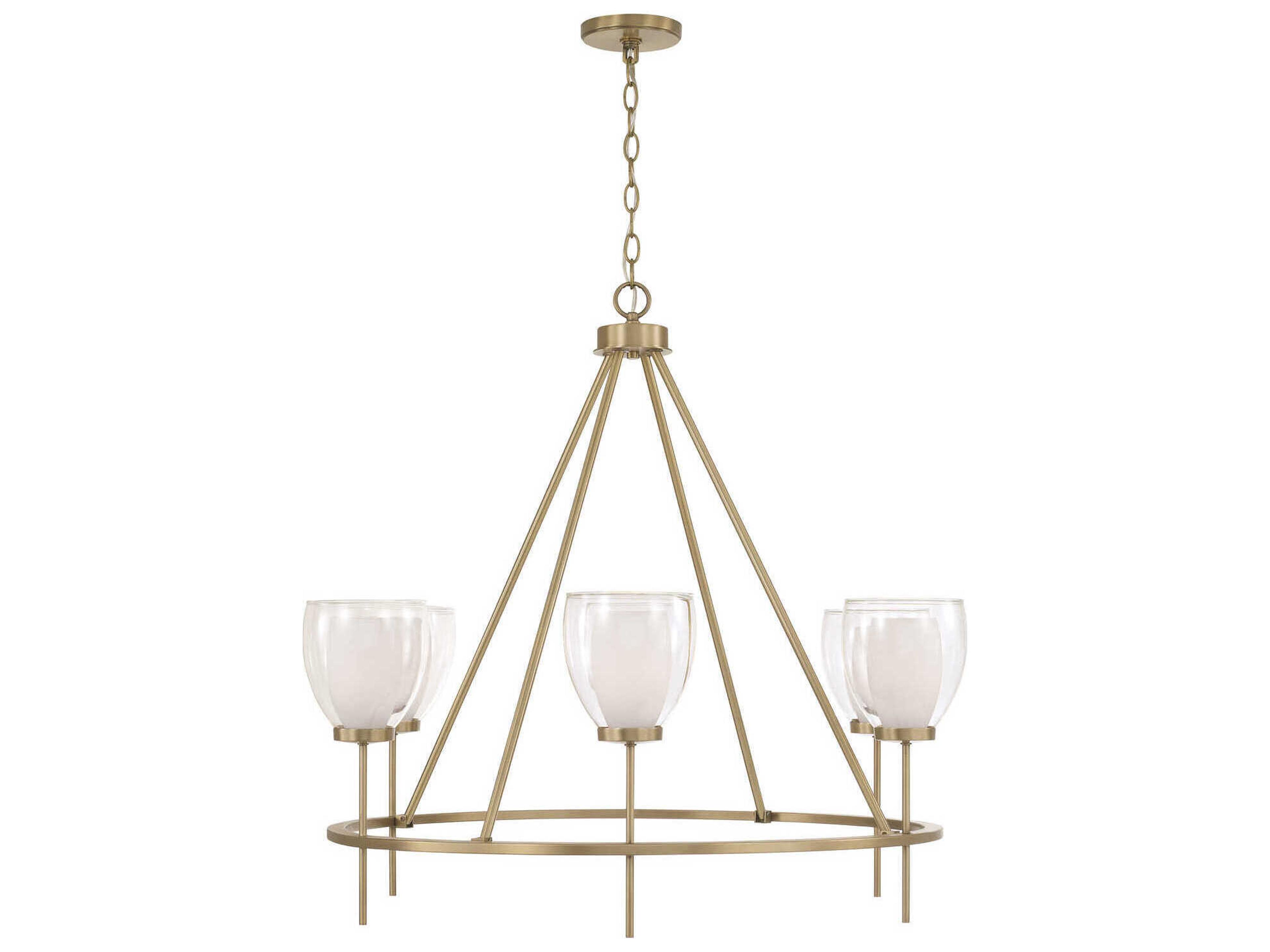 Capital Lighting Joss 6-Light Aged Brass Chandelier