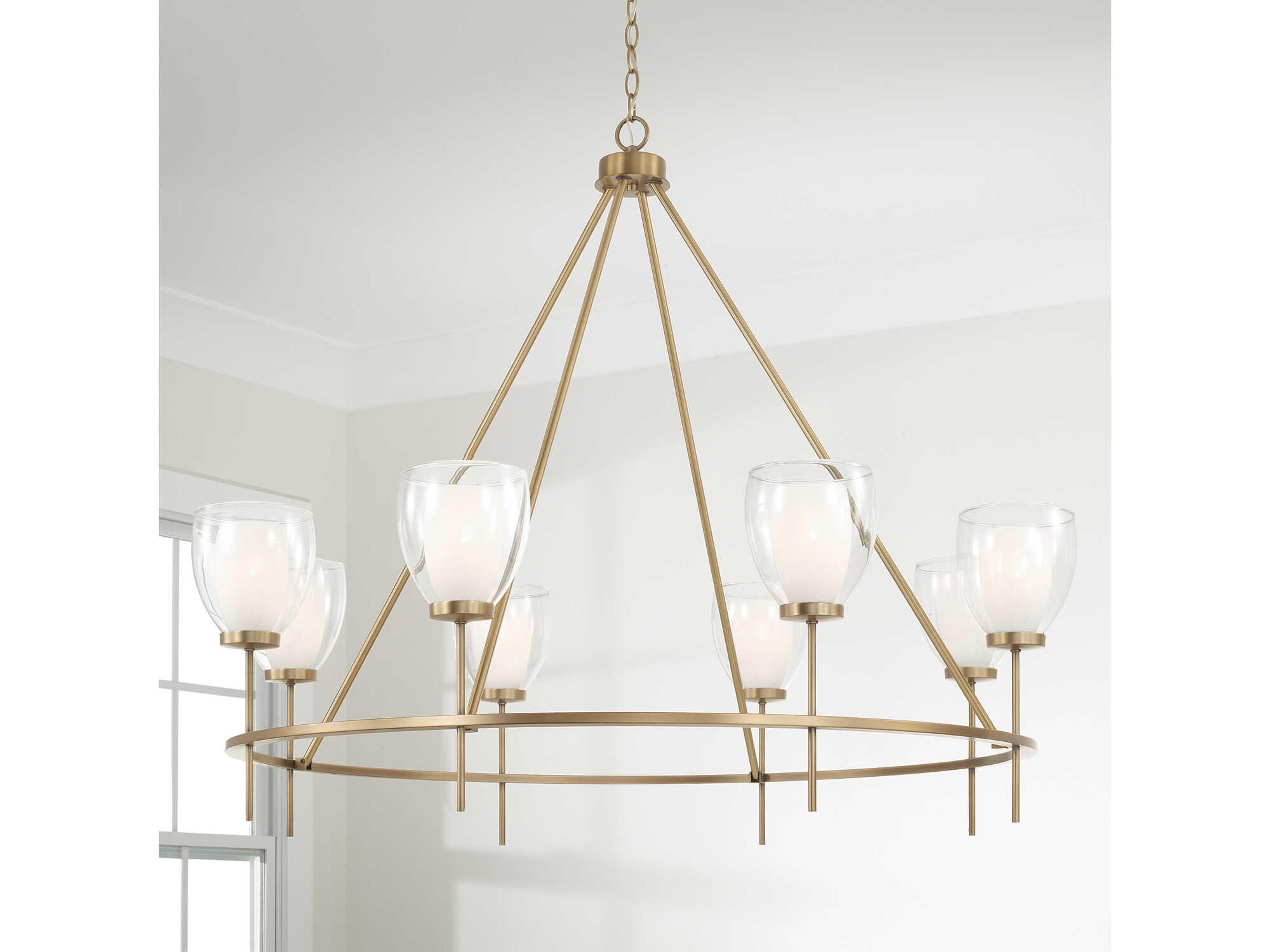 Capital Lighting Joss 8-Light Aged Brass Chandelier
