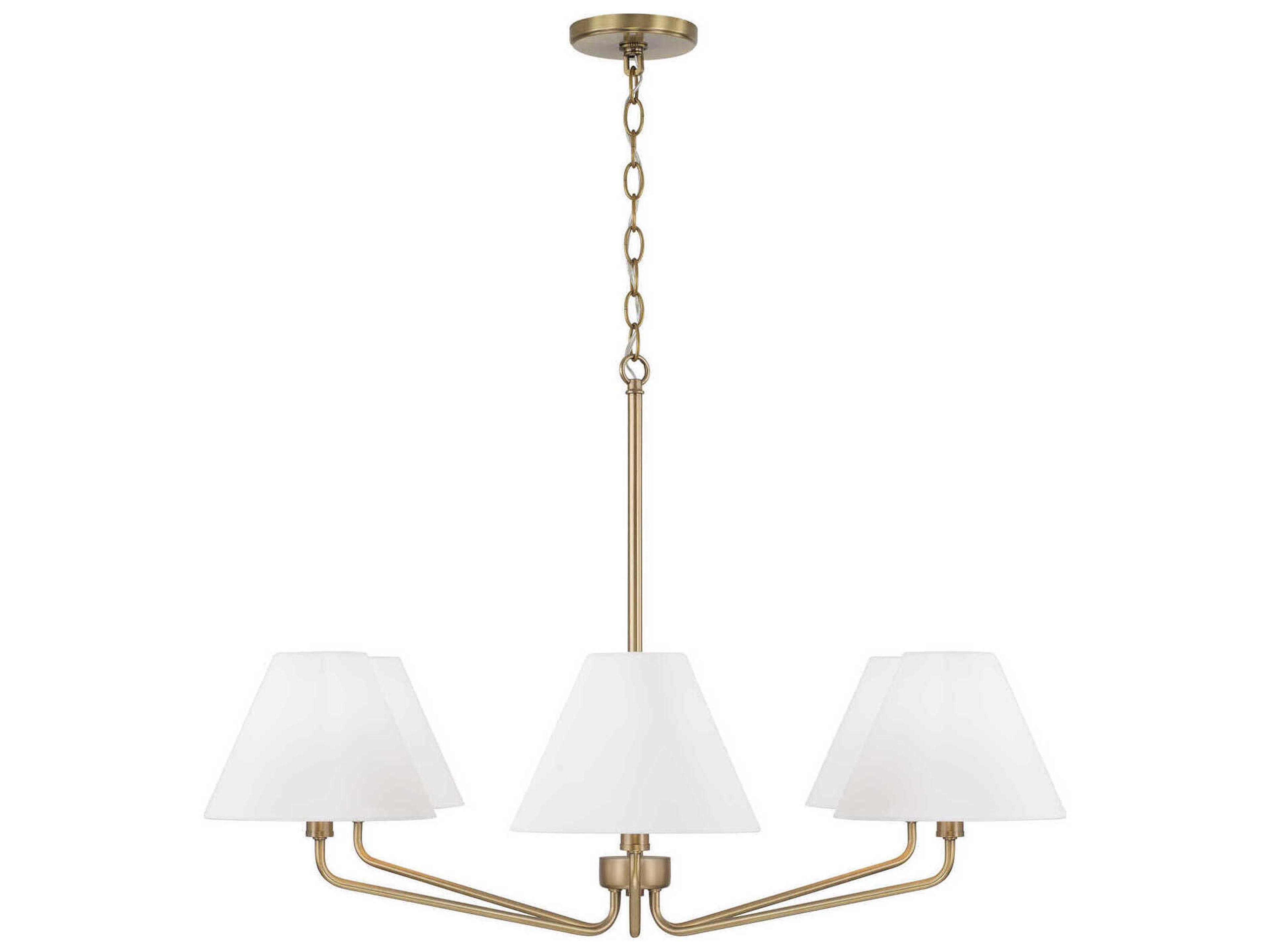 Capital Lighting Chadwick 6-Light Aged Brass Candelabra Chandelier