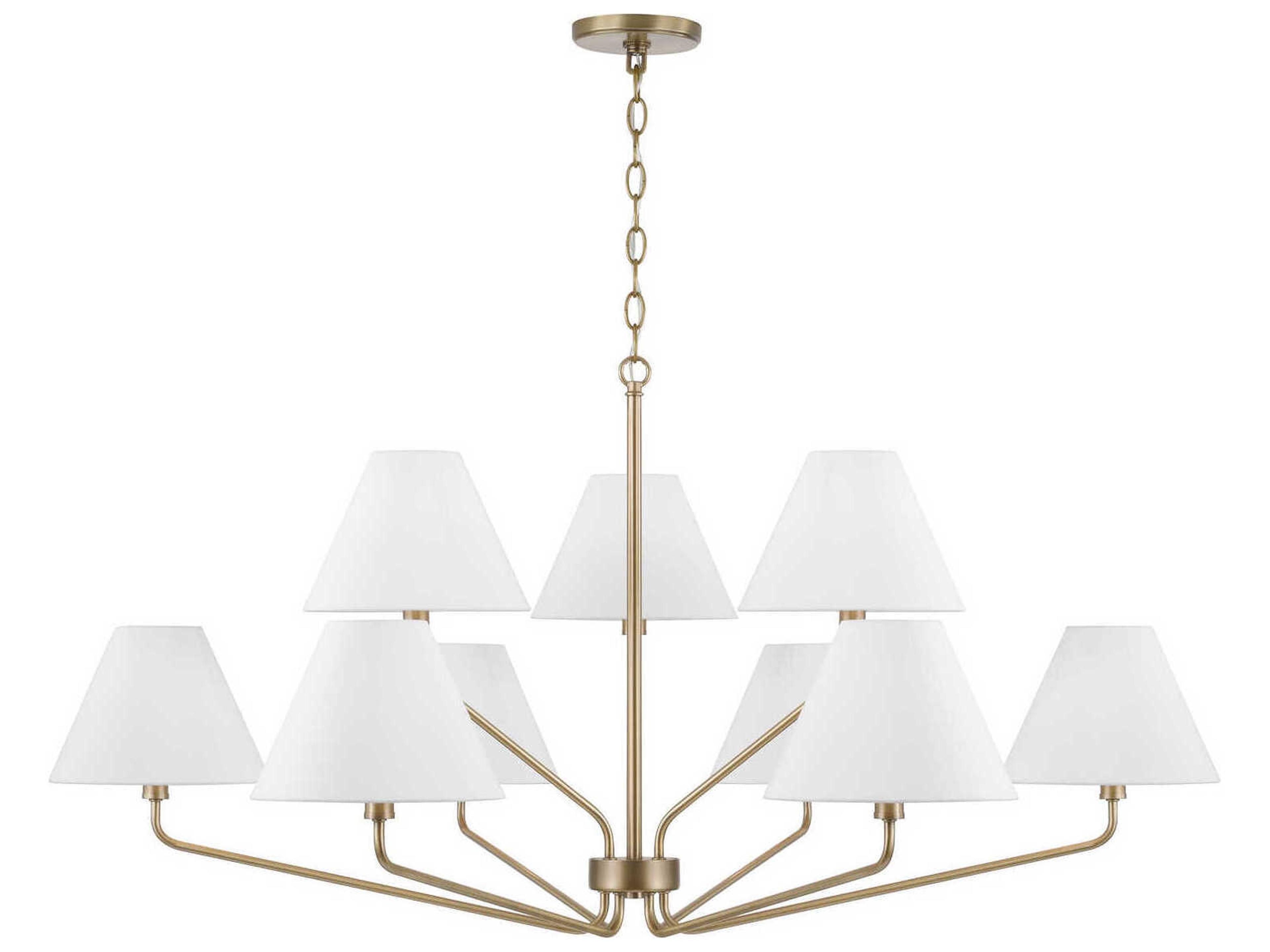 Chadwick 9-Light Aged Brass Chandelier