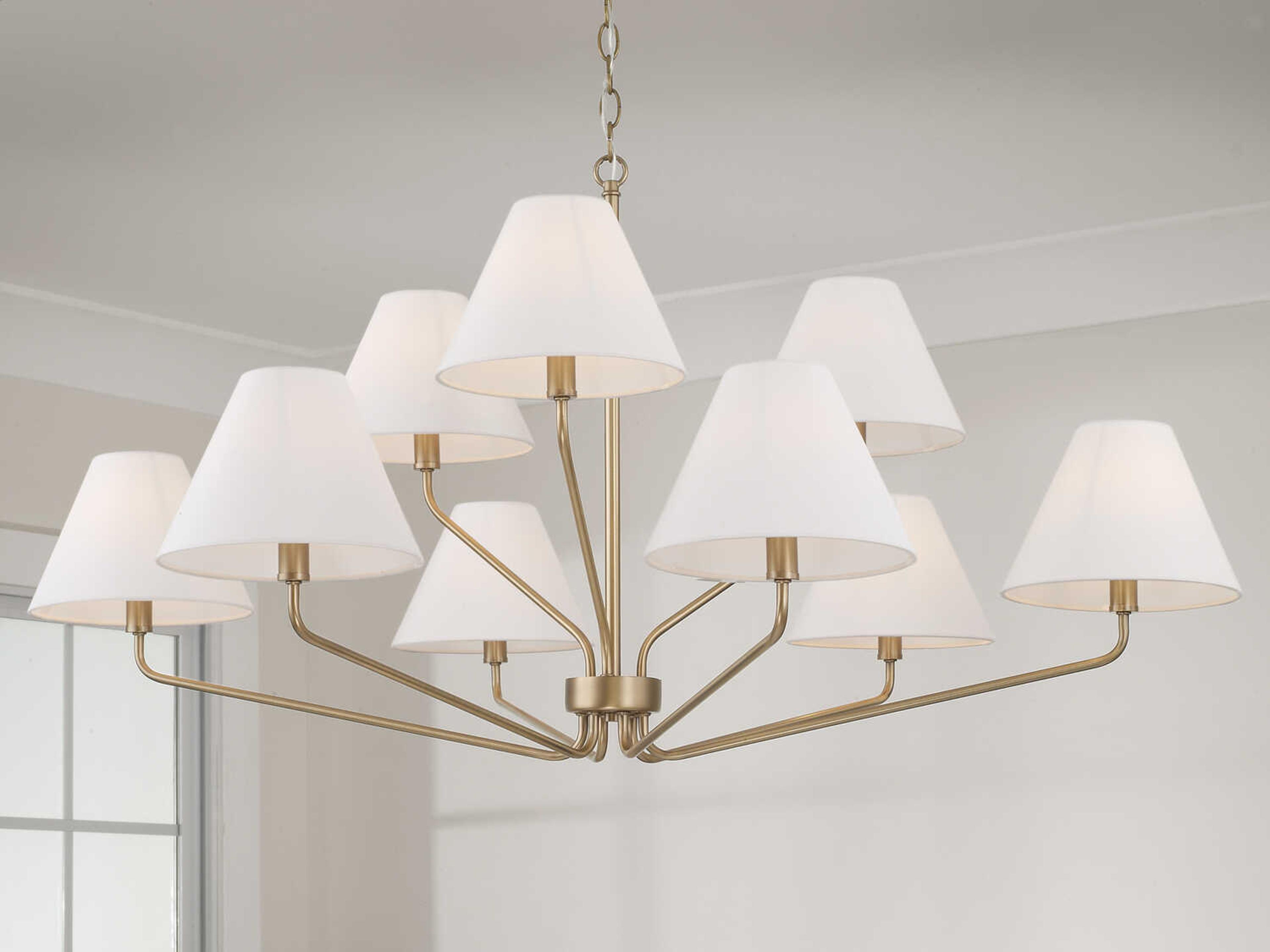 Capital Lighting Chadwick 9-Light Aged Brass Chandelier