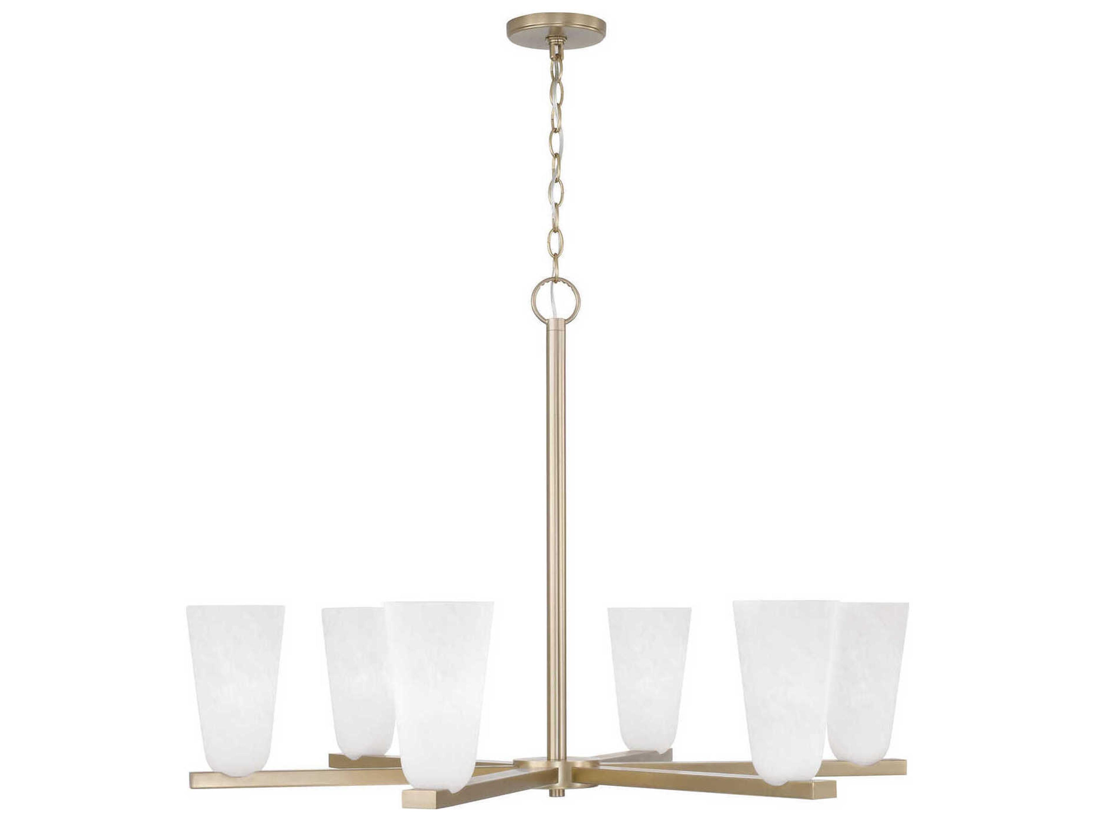 Romy 6-Light Matte Brass Chandelier