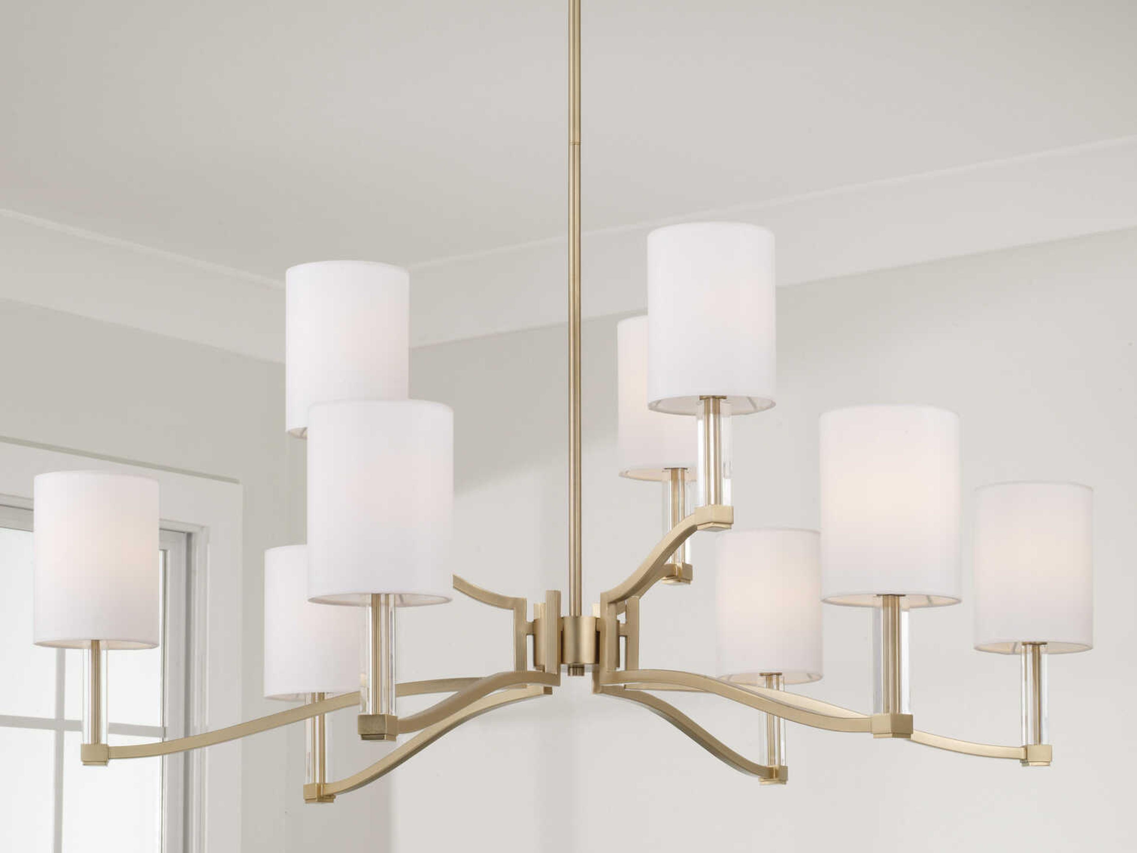 Capital Lighting Ingrid 9-Light Matte Brass Candelabra Cylinder Chandelier