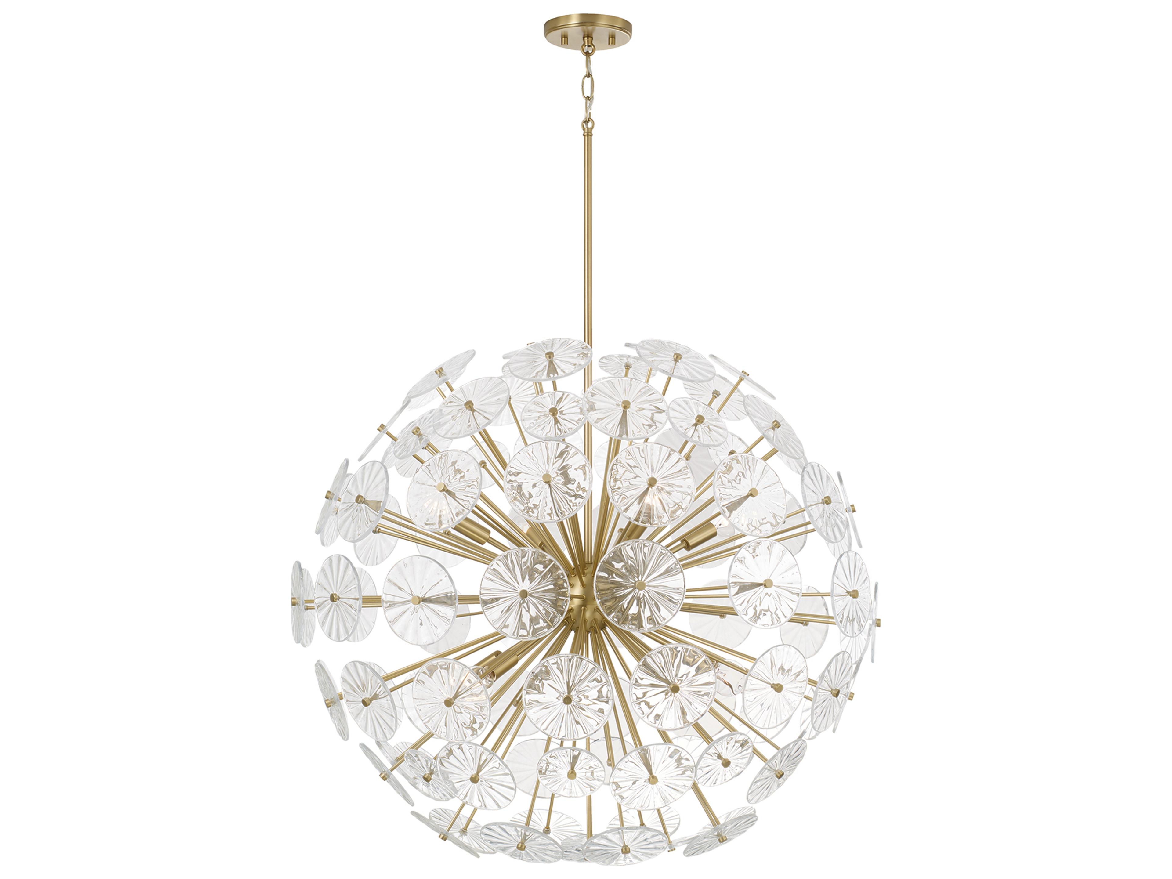 Emelie 8-light Matte Brass Globe Geometric Pendant