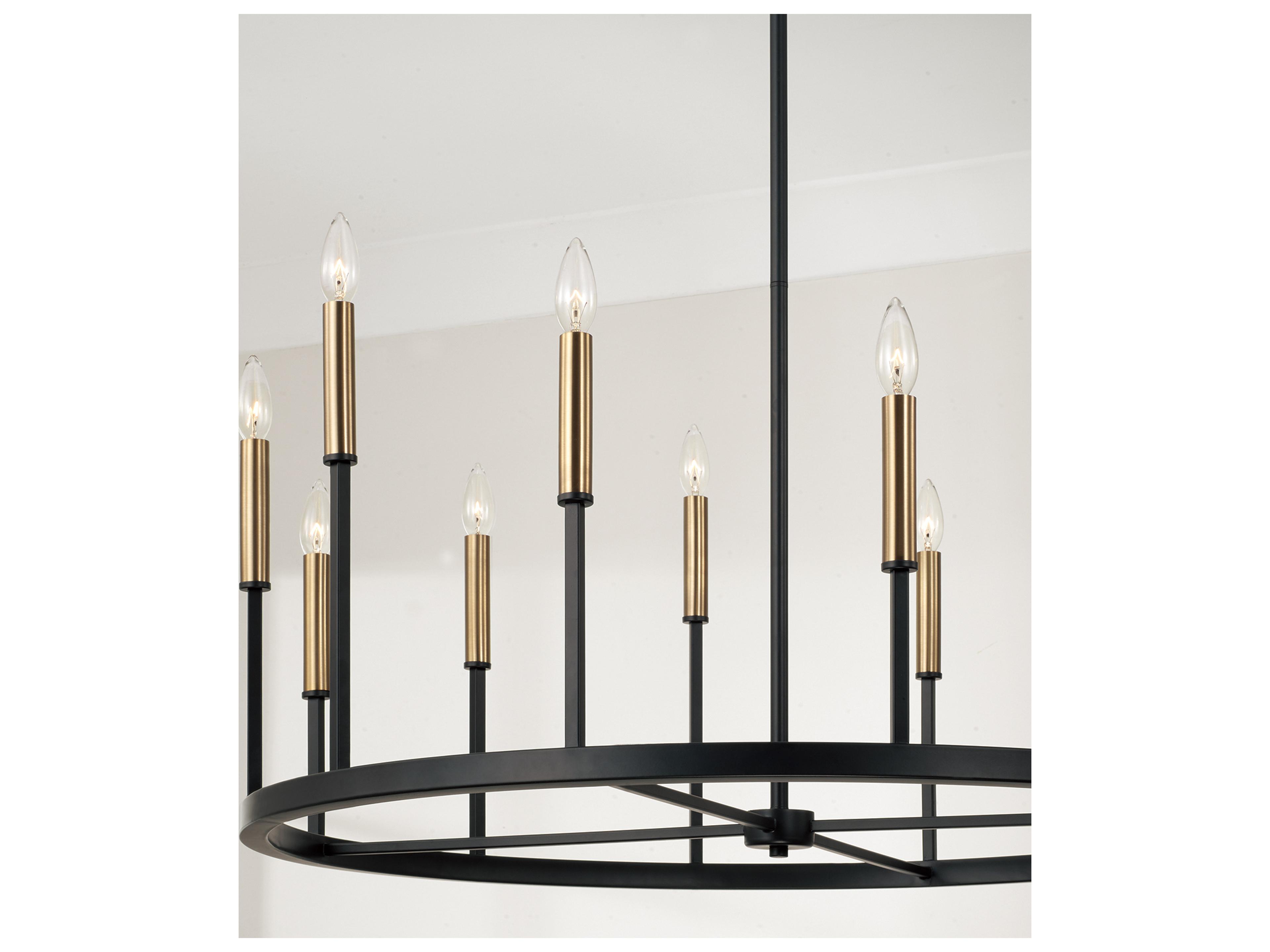 Capital Lighting Davis 12-light Espresso And Brass Candelabra Round Chandelier