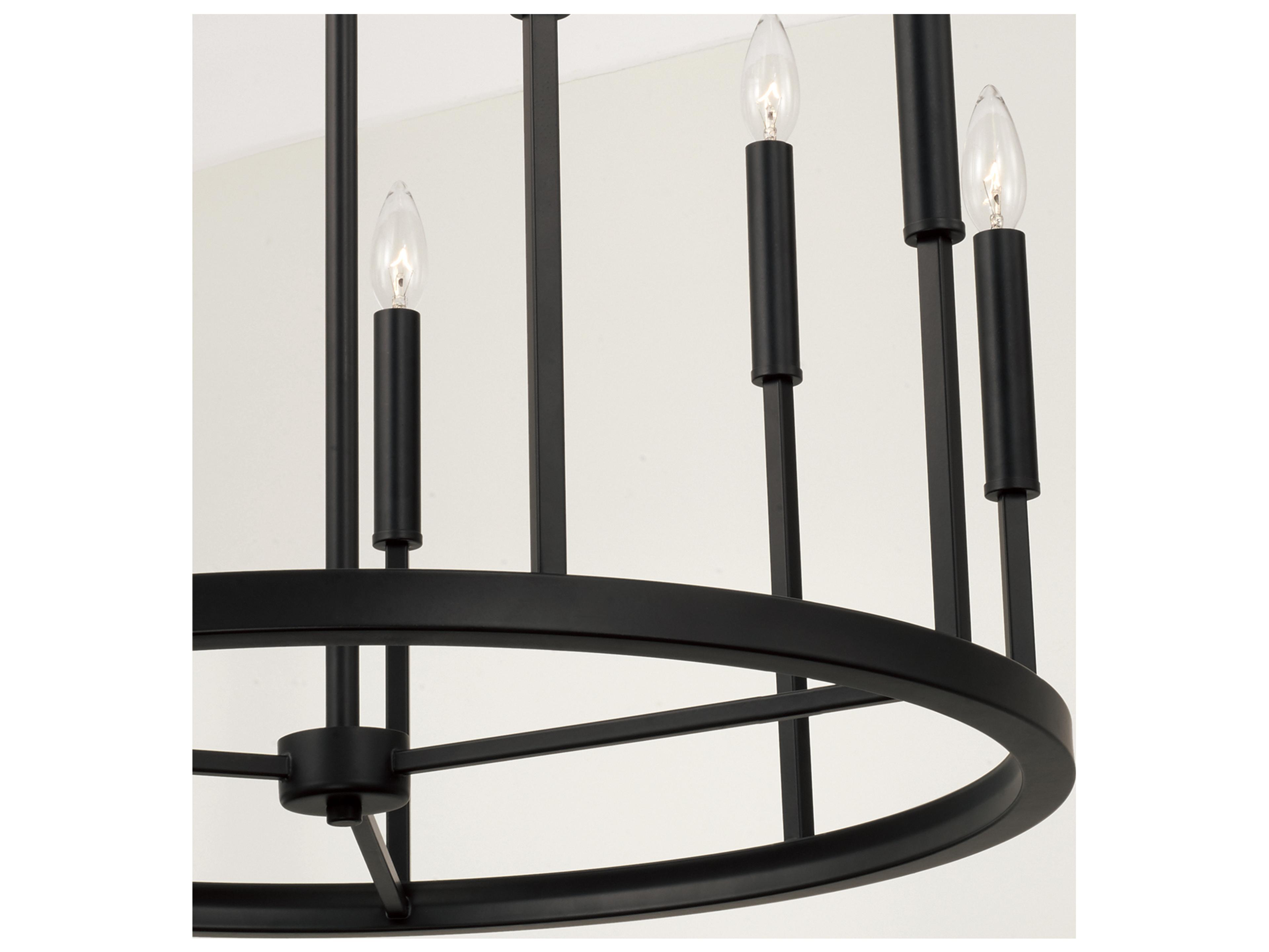Capital Lighting Davis 9-light Espresso And Brass Black Candelabra Round Chandelier