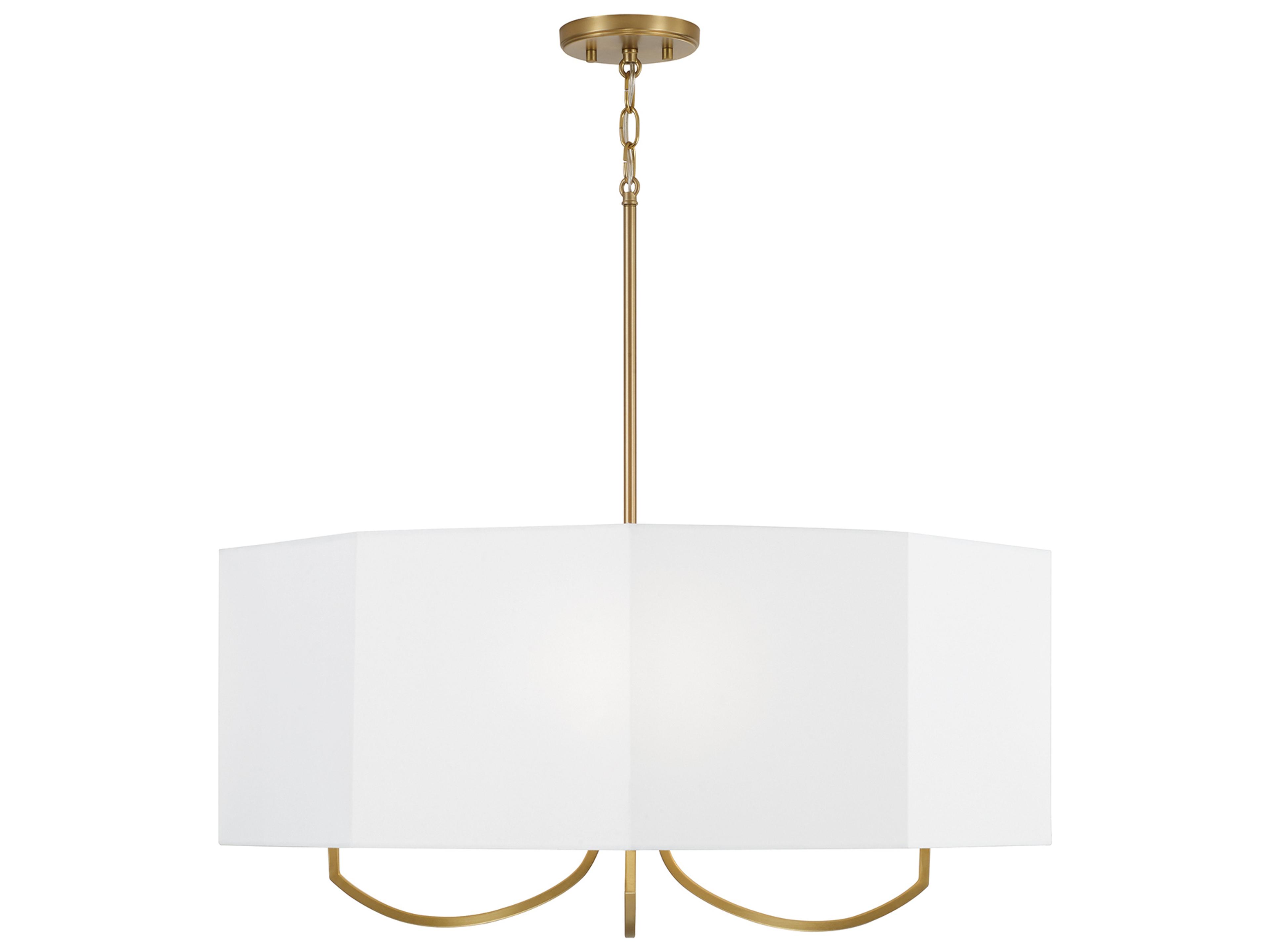 Capital Lighting Adrian 4-light Aged Brass Drum Pendant