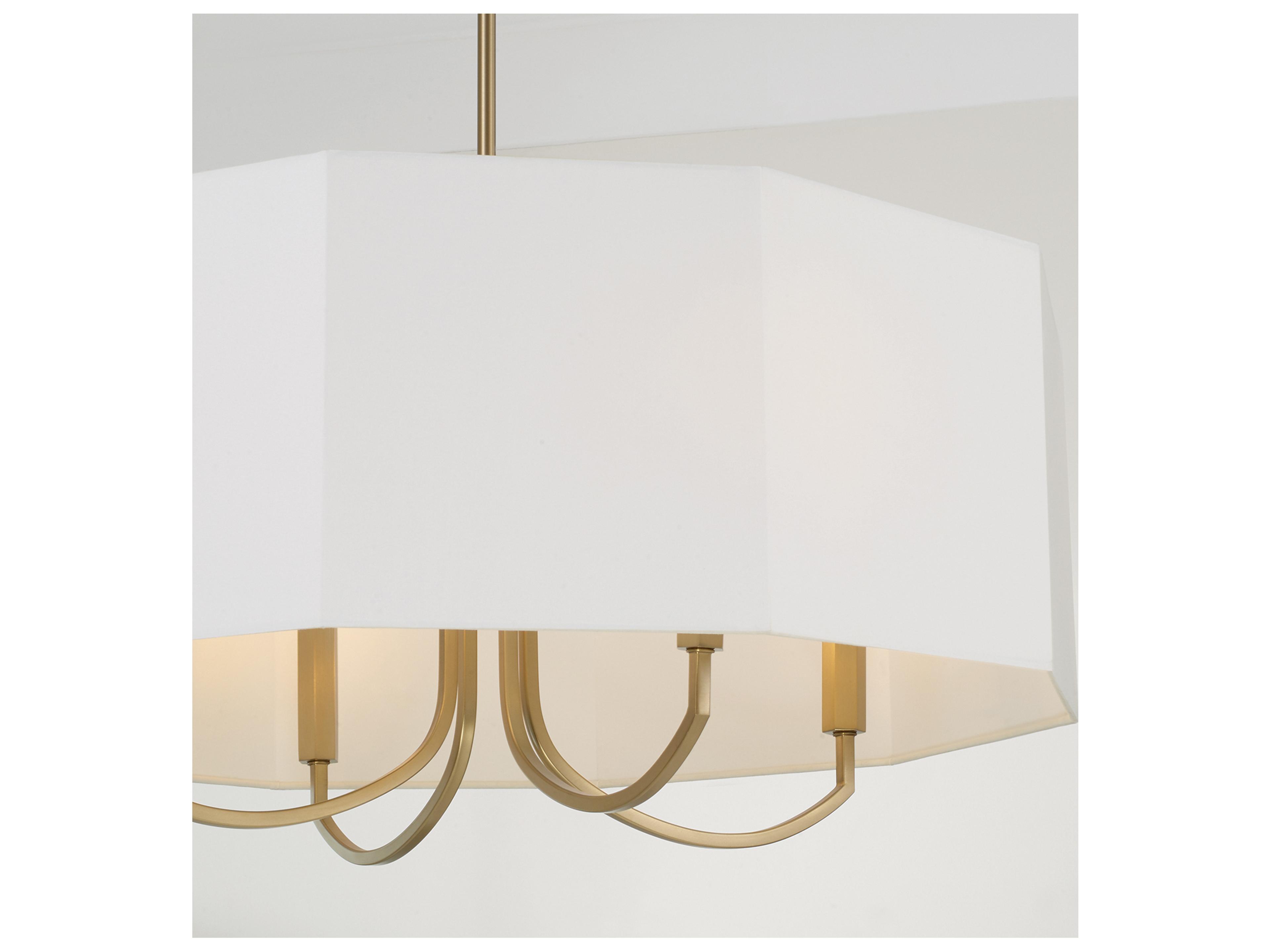 Capital Lighting Adrian 4-light Aged Brass Drum Pendant