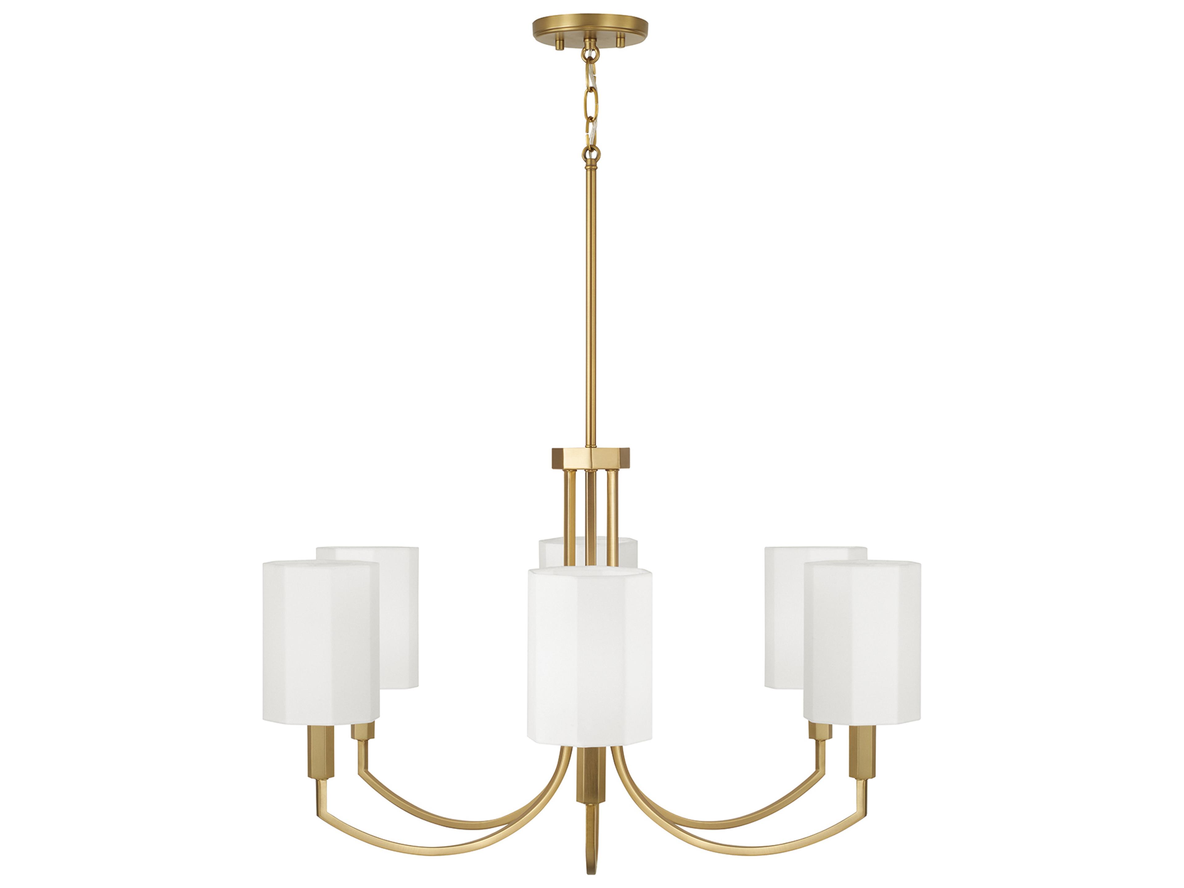 Capital Lighting Adrian 6-light Aged Brass Chandelier