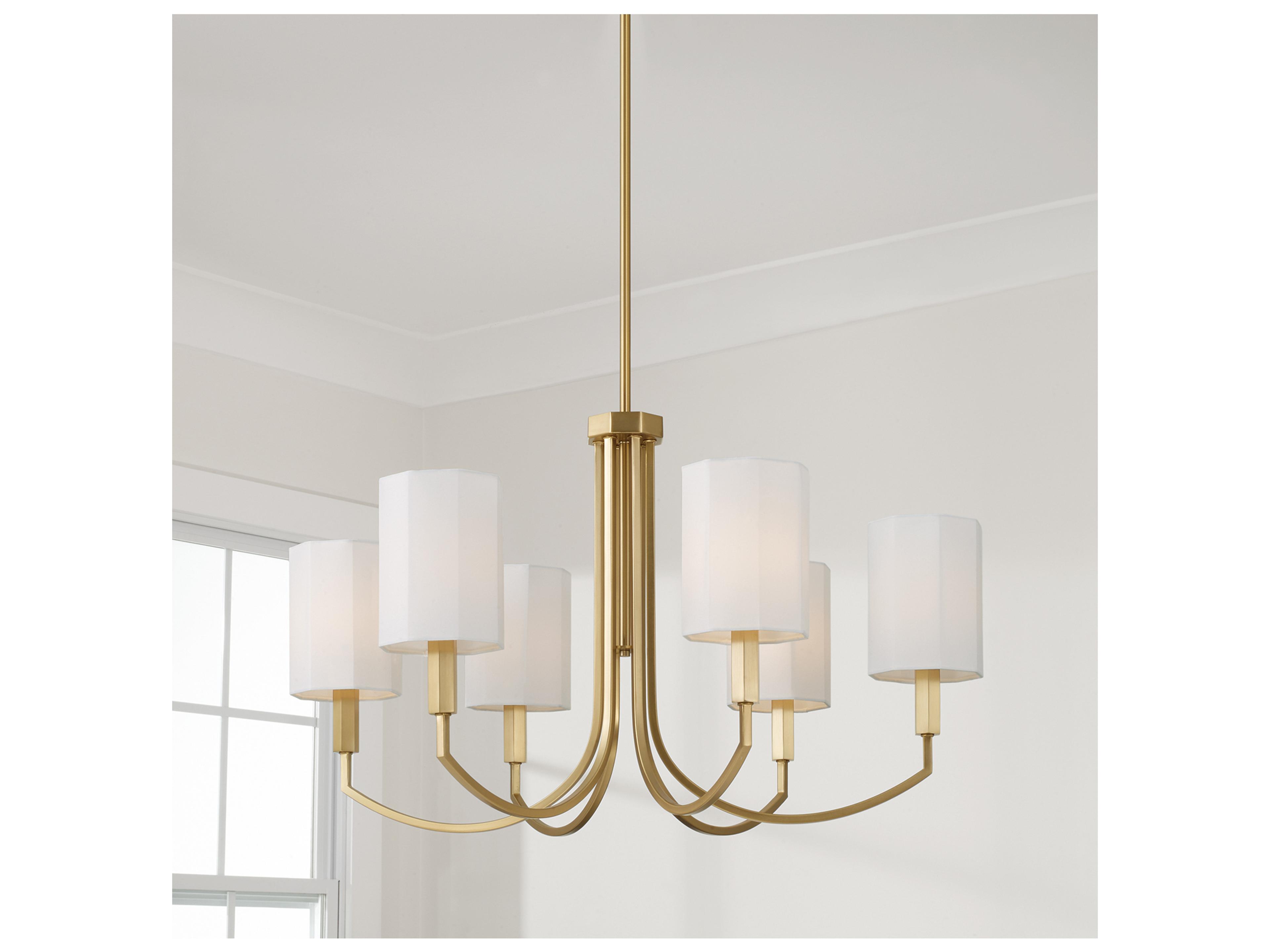 Capital Lighting Adrian 6-light Aged Brass Chandelier