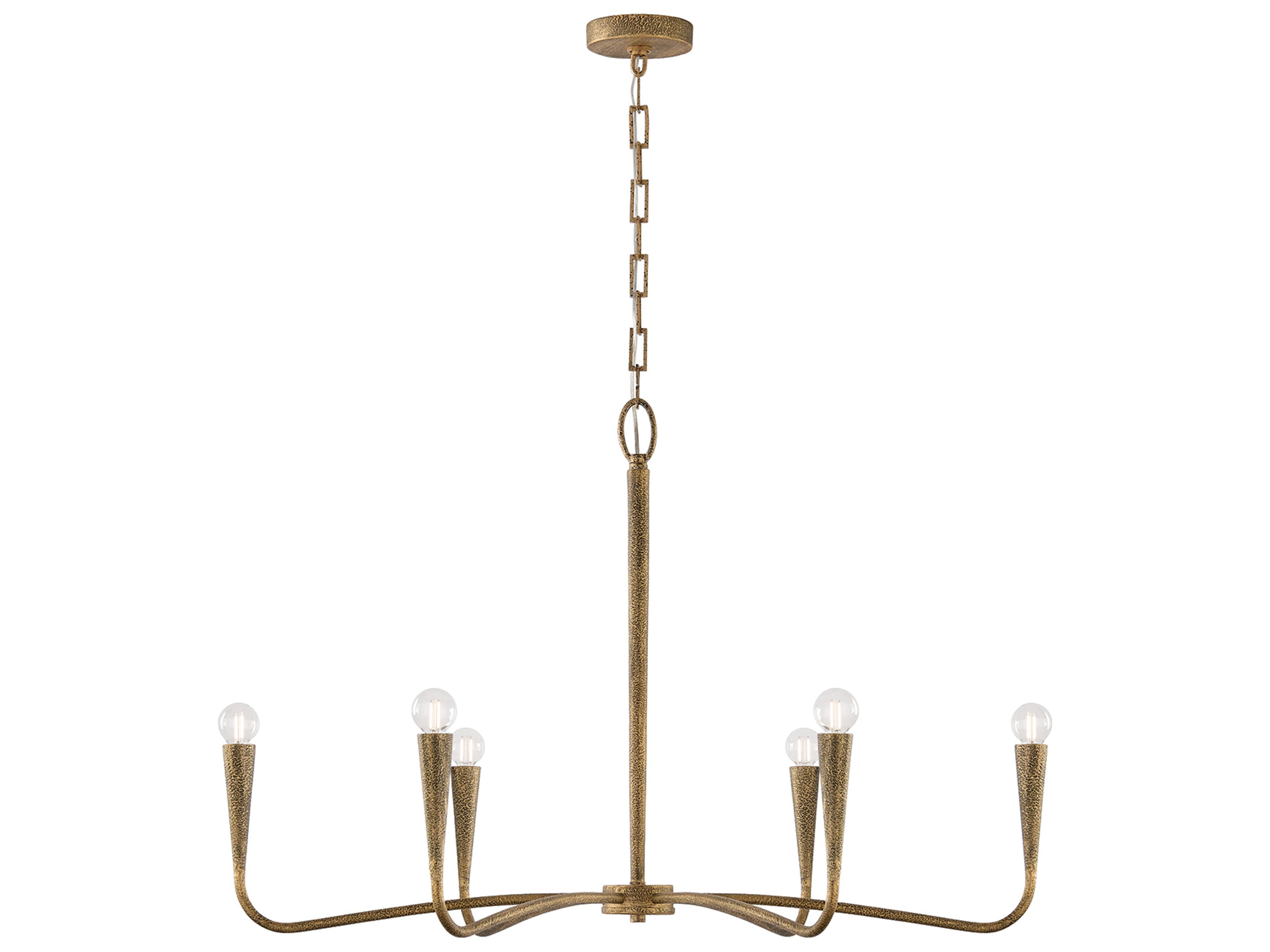 Savari 6-light Artisan Gold Candelabra Chandelier