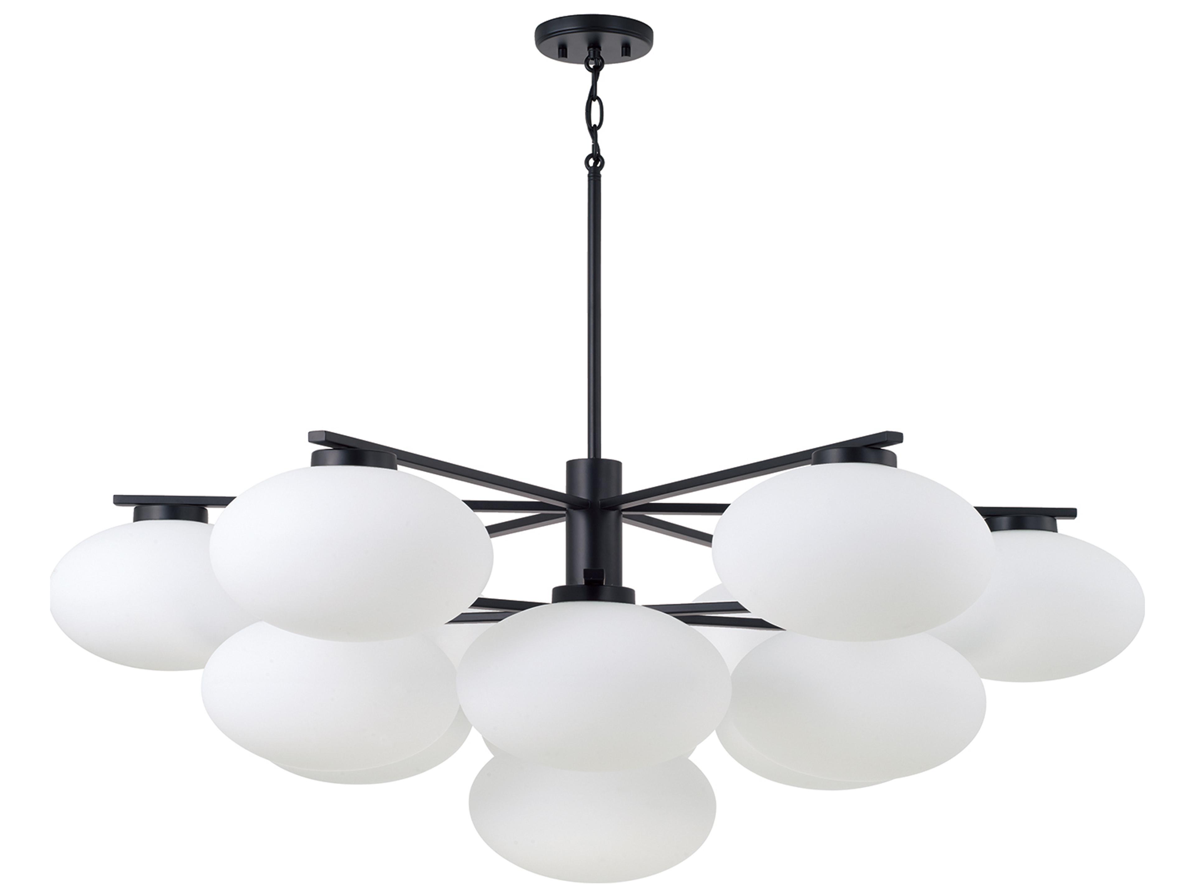 Soren 13-light Matte Black Globe Round Chandelier