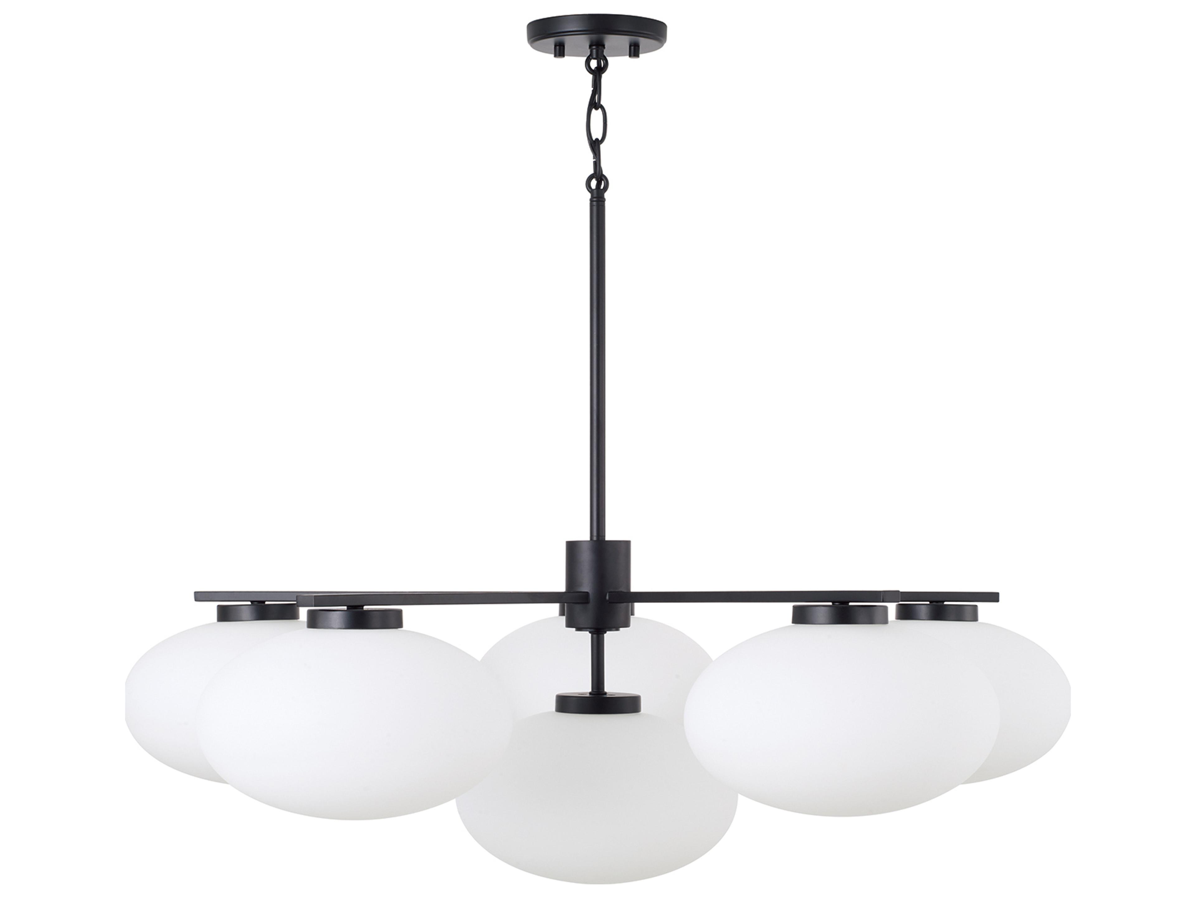 Capital Lighting Soren 6-light Matte Black Globe Chandelier