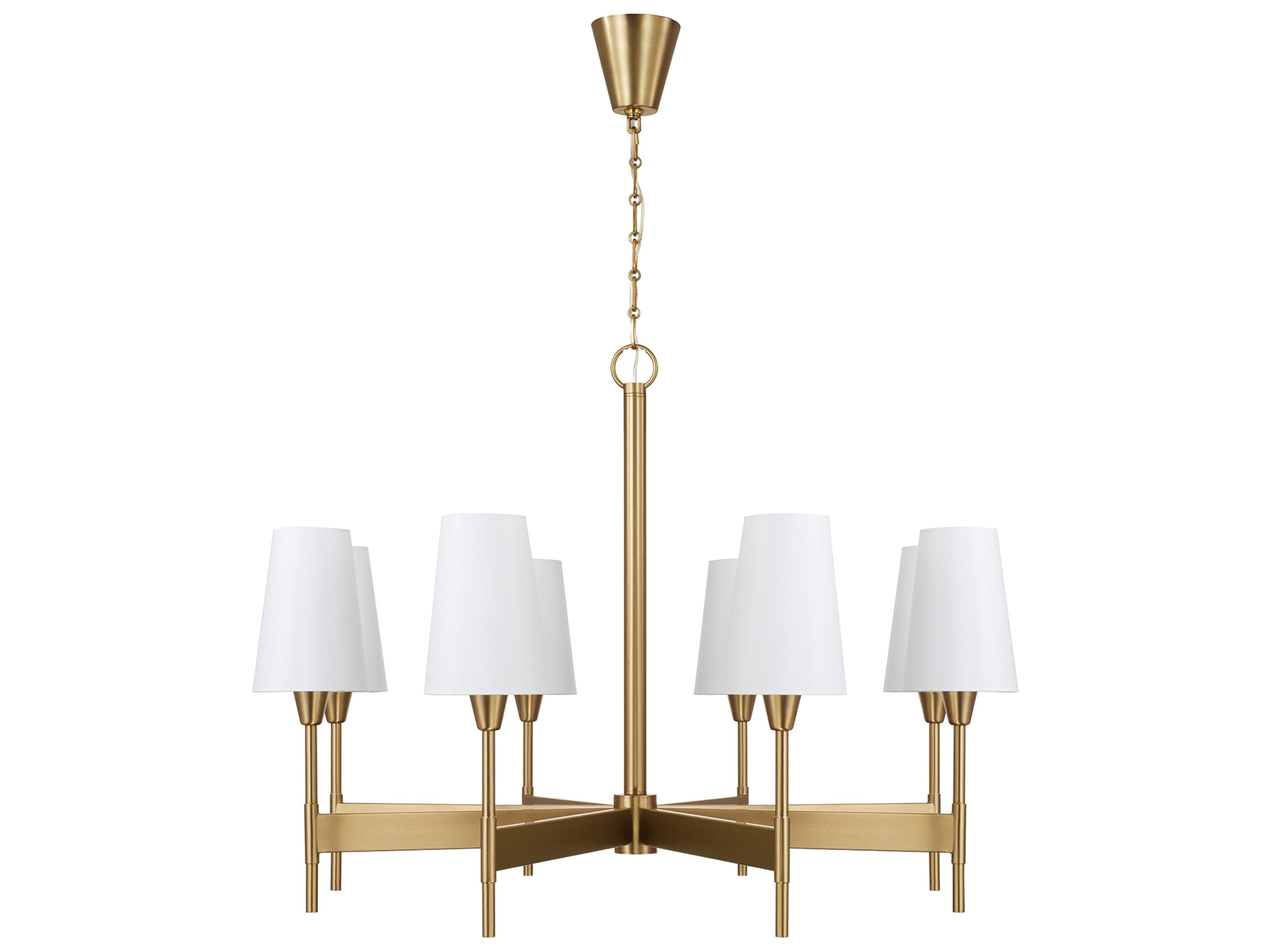 Capital Lighting Leland 8-light Aged Brass Candelabra Chandelier