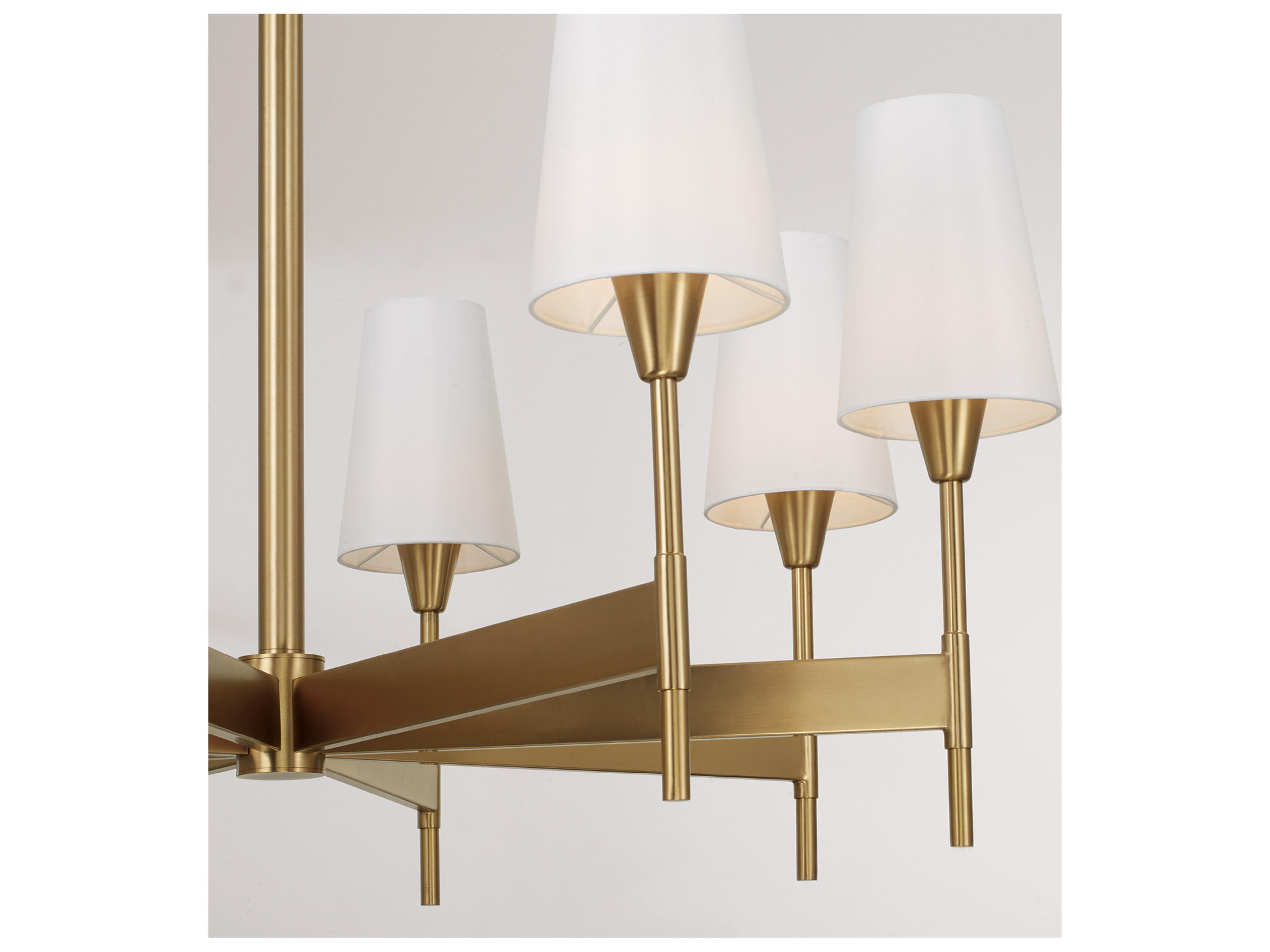 Capital Lighting Leland 8-light Aged Brass Candelabra Chandelier