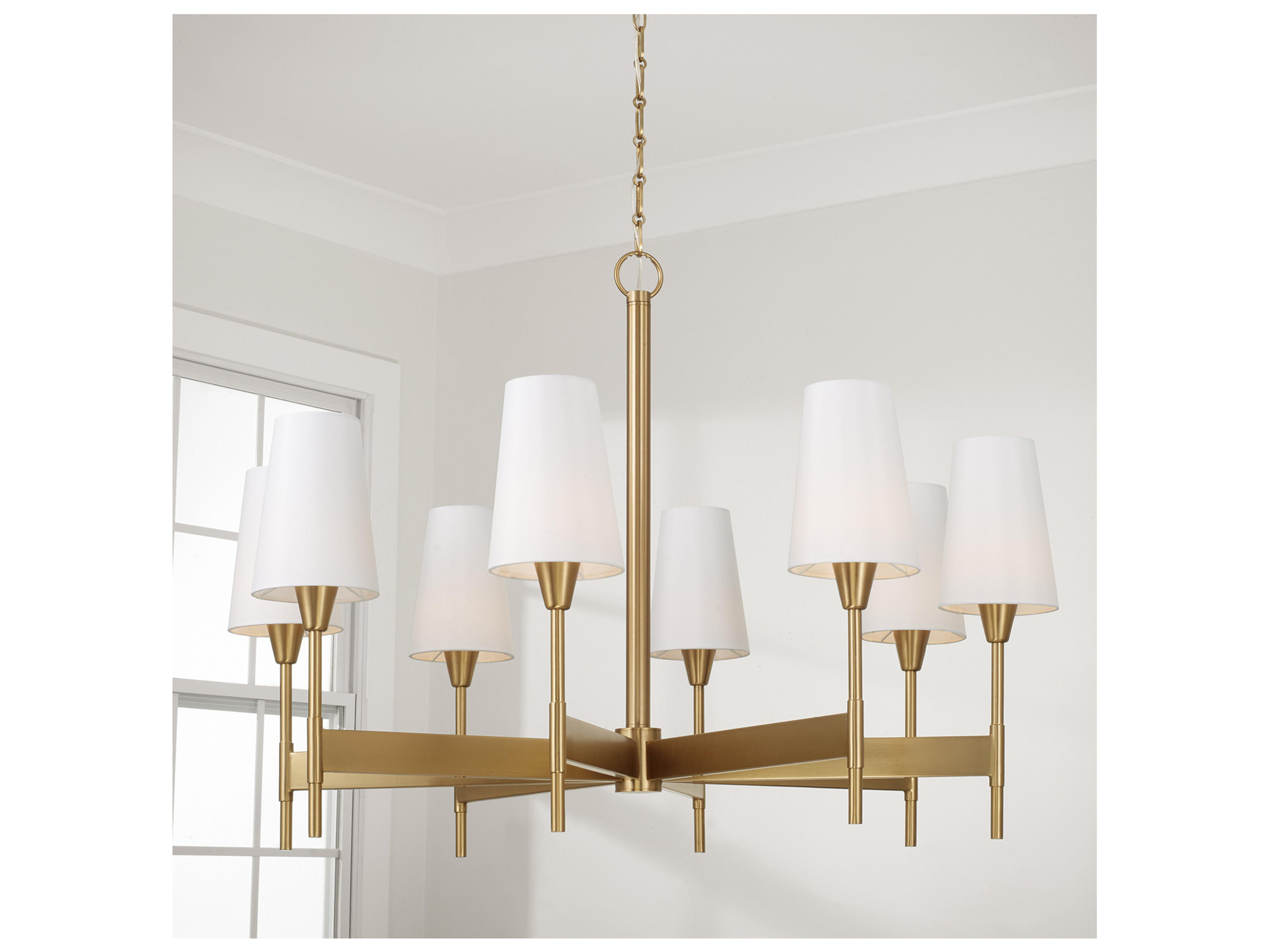 Capital Lighting Leland 8-light Aged Brass Candelabra Chandelier