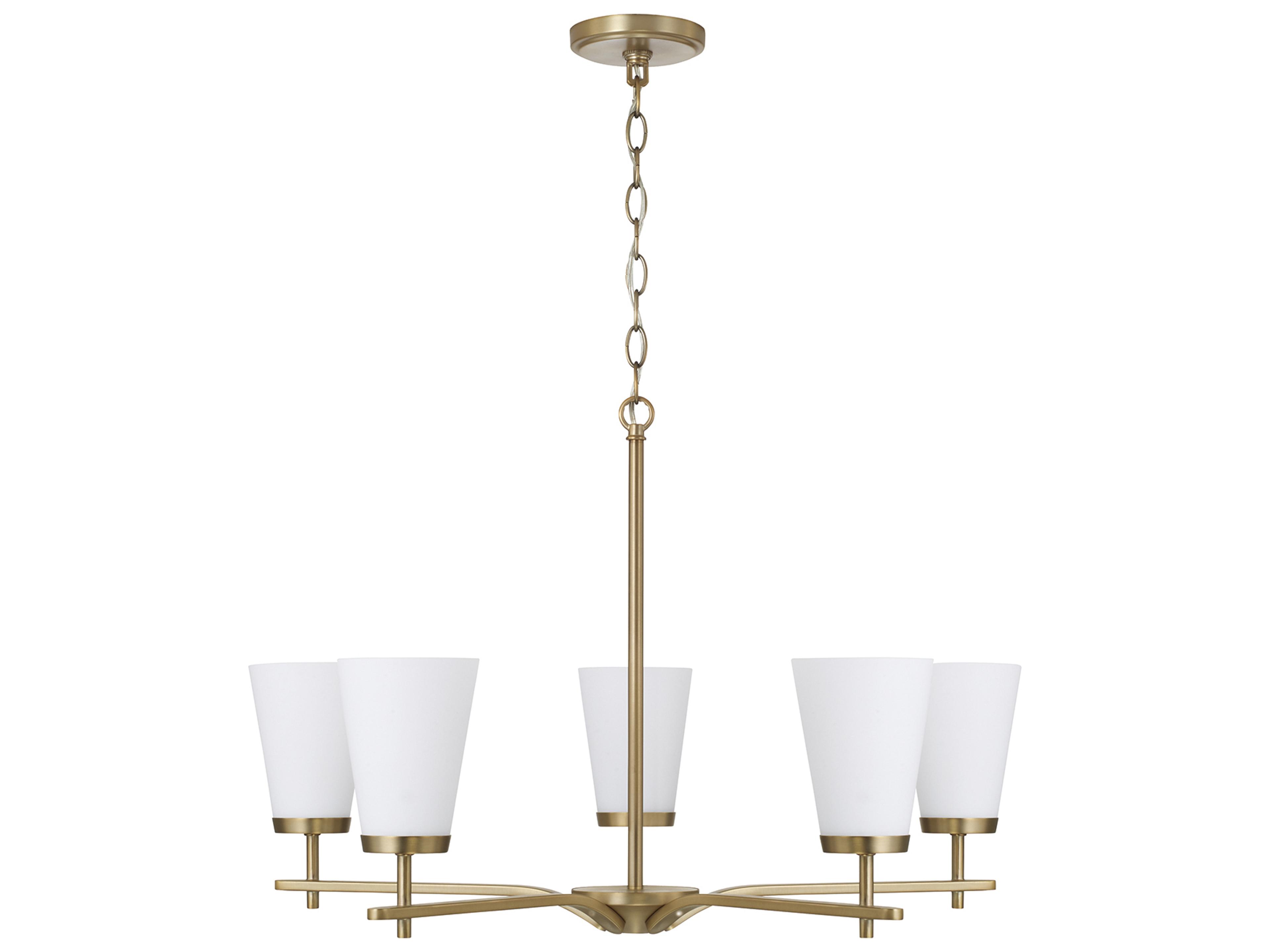 Drake 5-light Aged Brass Candelabra Round Chandelier