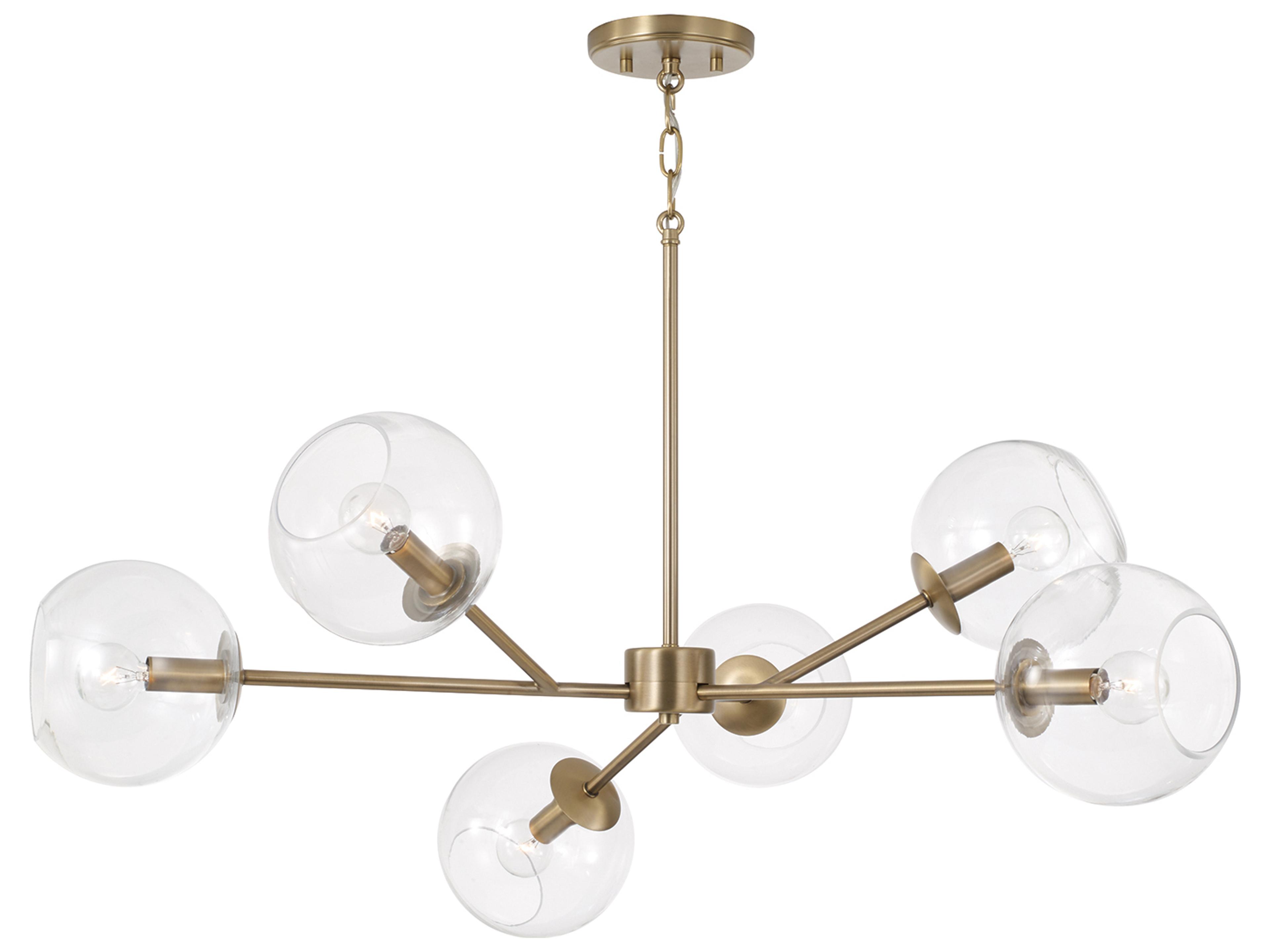 Atlas 6-light Aged Brass Sputnik Chandelier