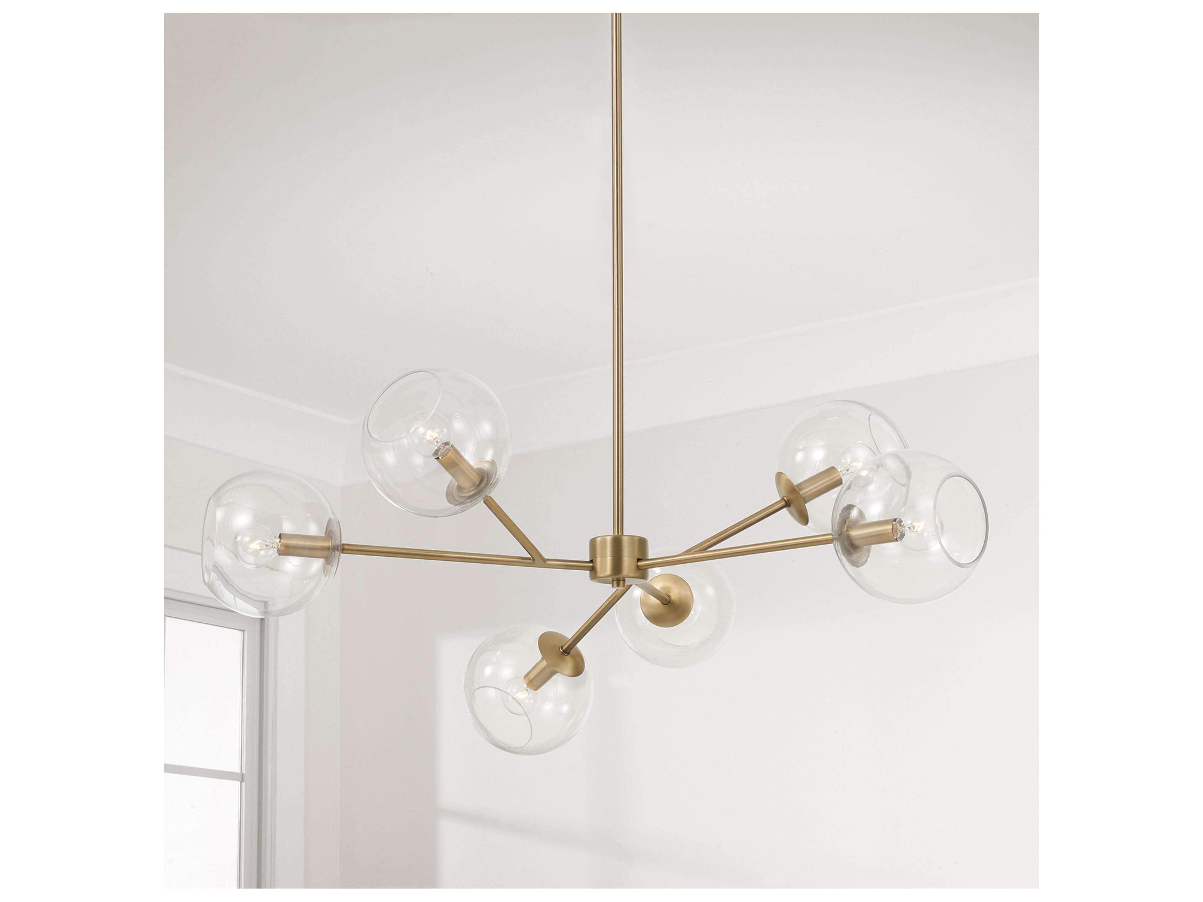 Capital Lighting Atlas 6-light Aged Brass Sputnik Chandelier