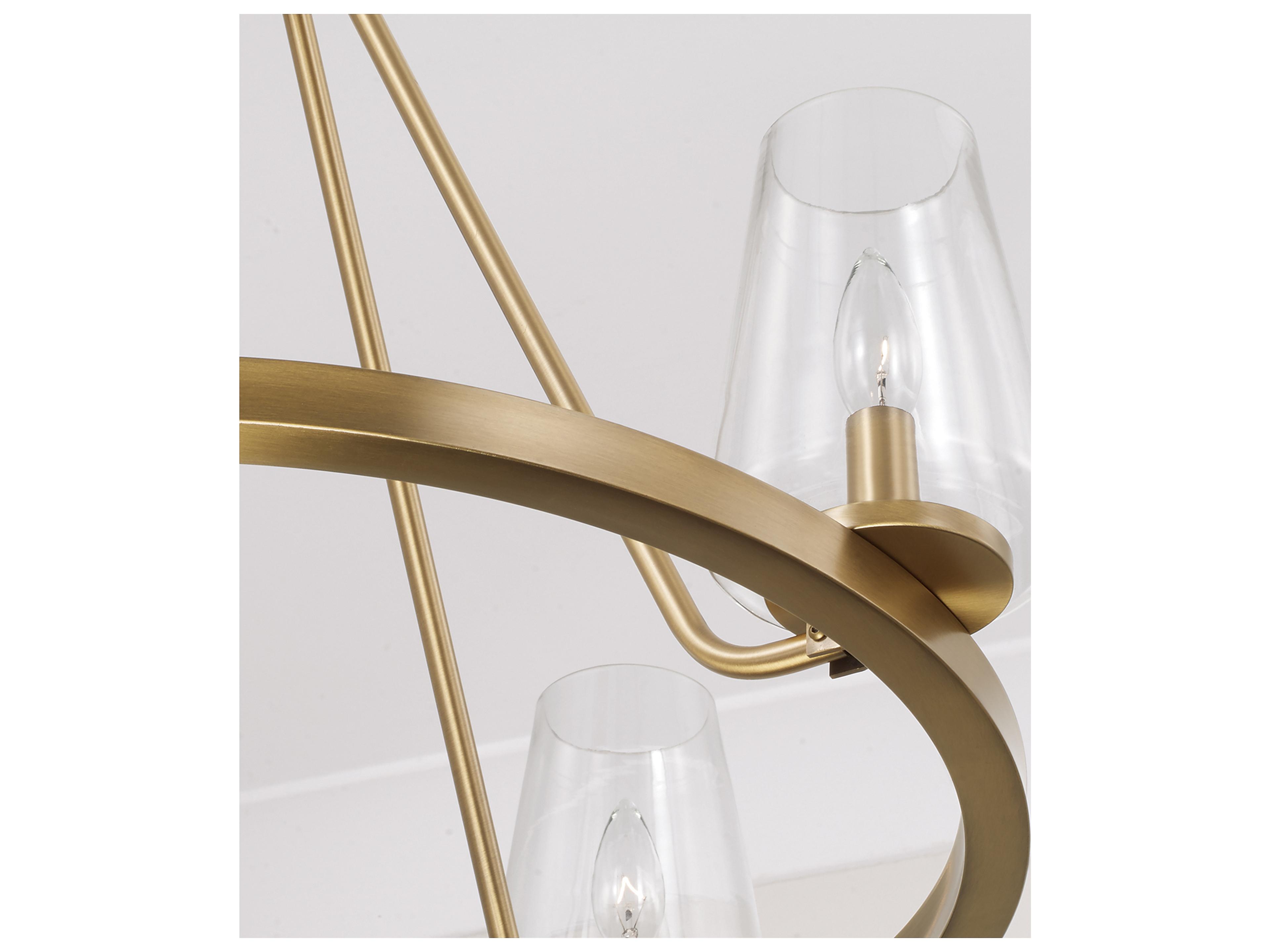 Capital Lighting Aaron 4-light Aged Brass Candelabra Round Chandelier