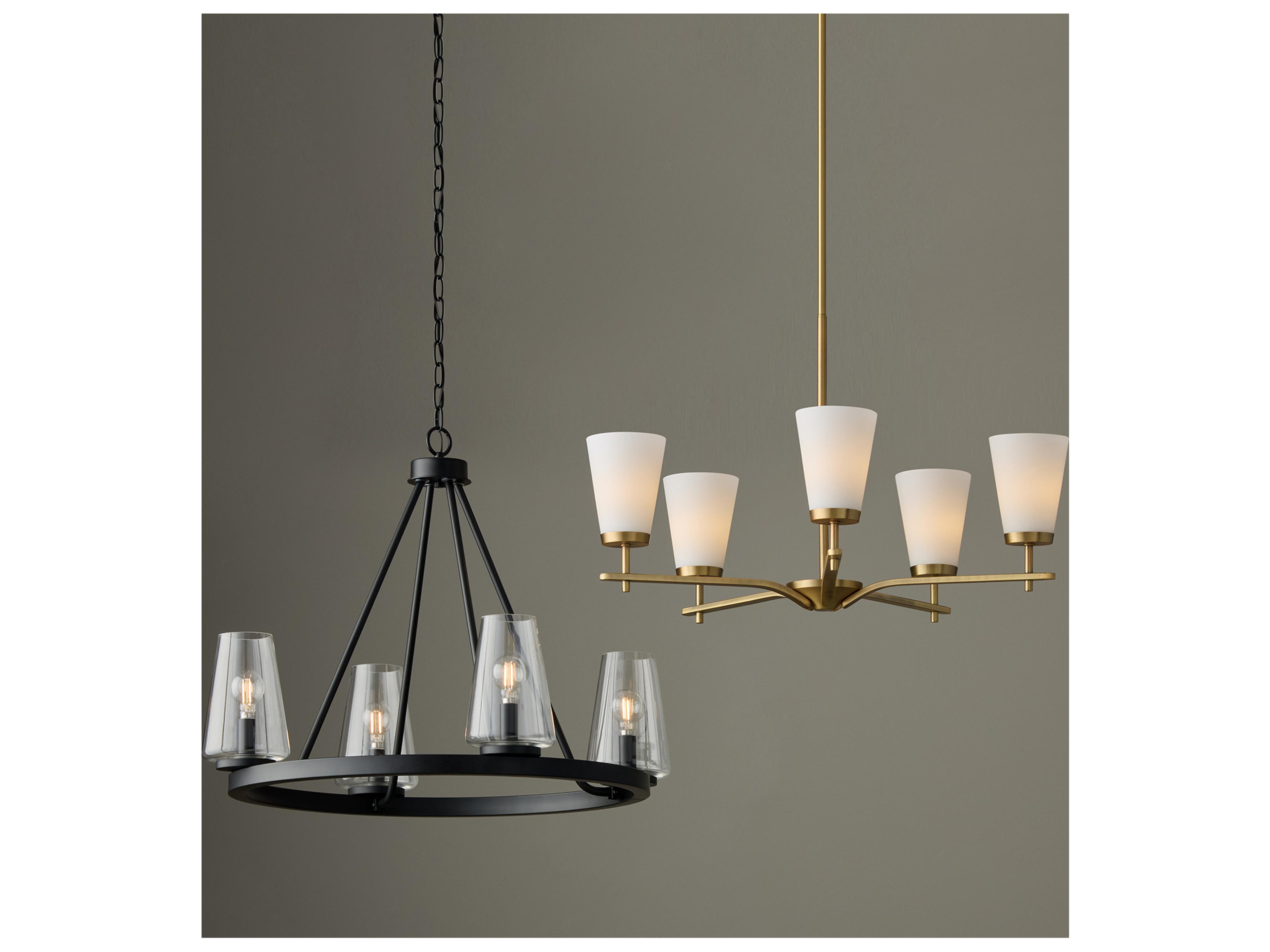 Capital Lighting Aaron 4-light Matte Black Candelabra Round Chandelier