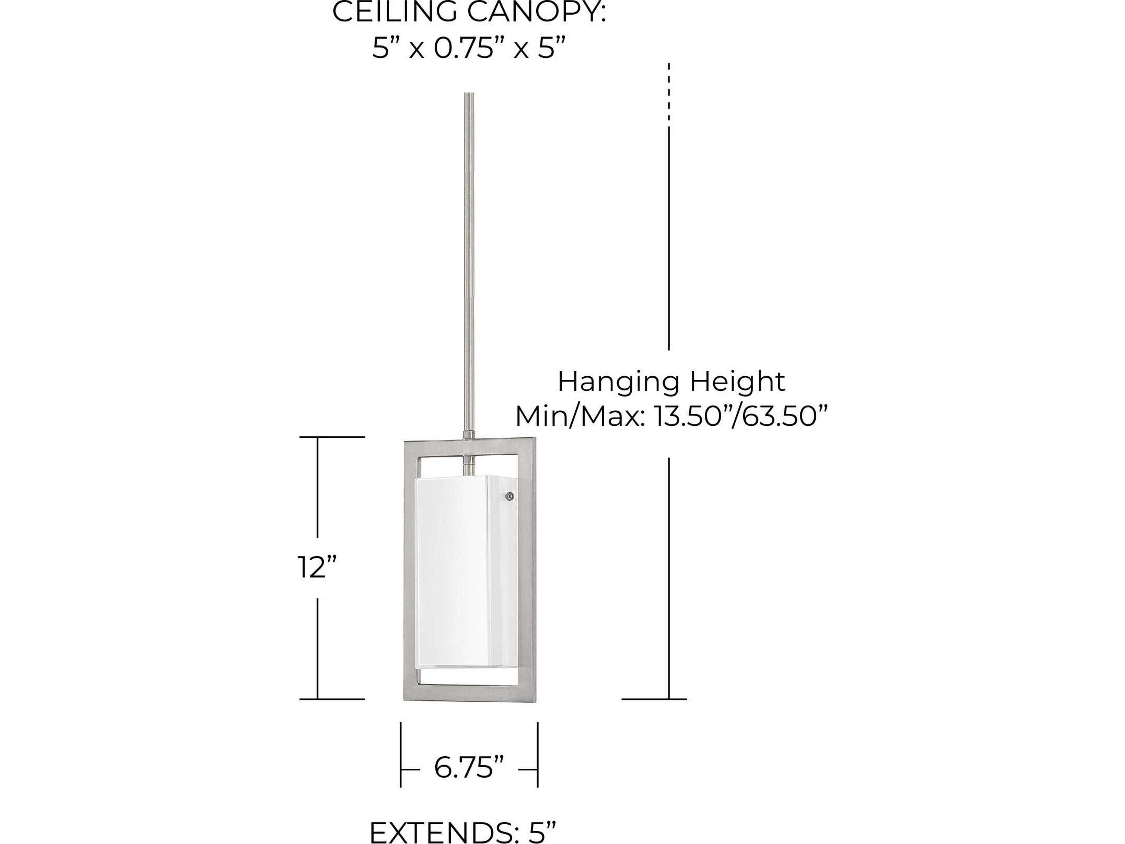 Capital Lighting Tahoe 1-Light Brushed Nickel Glass Mini Pendant