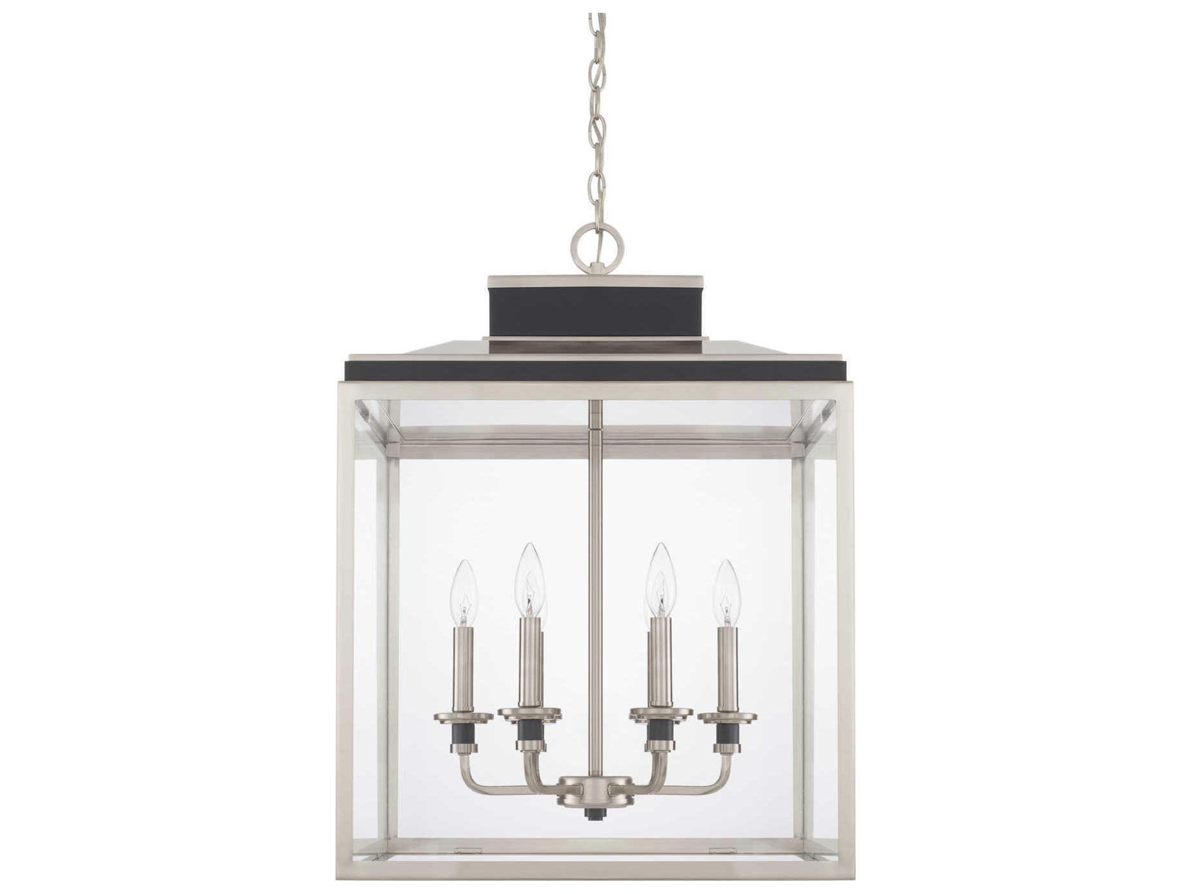 Tux 6-Light Black Tie Glass Candelabra Chandelier