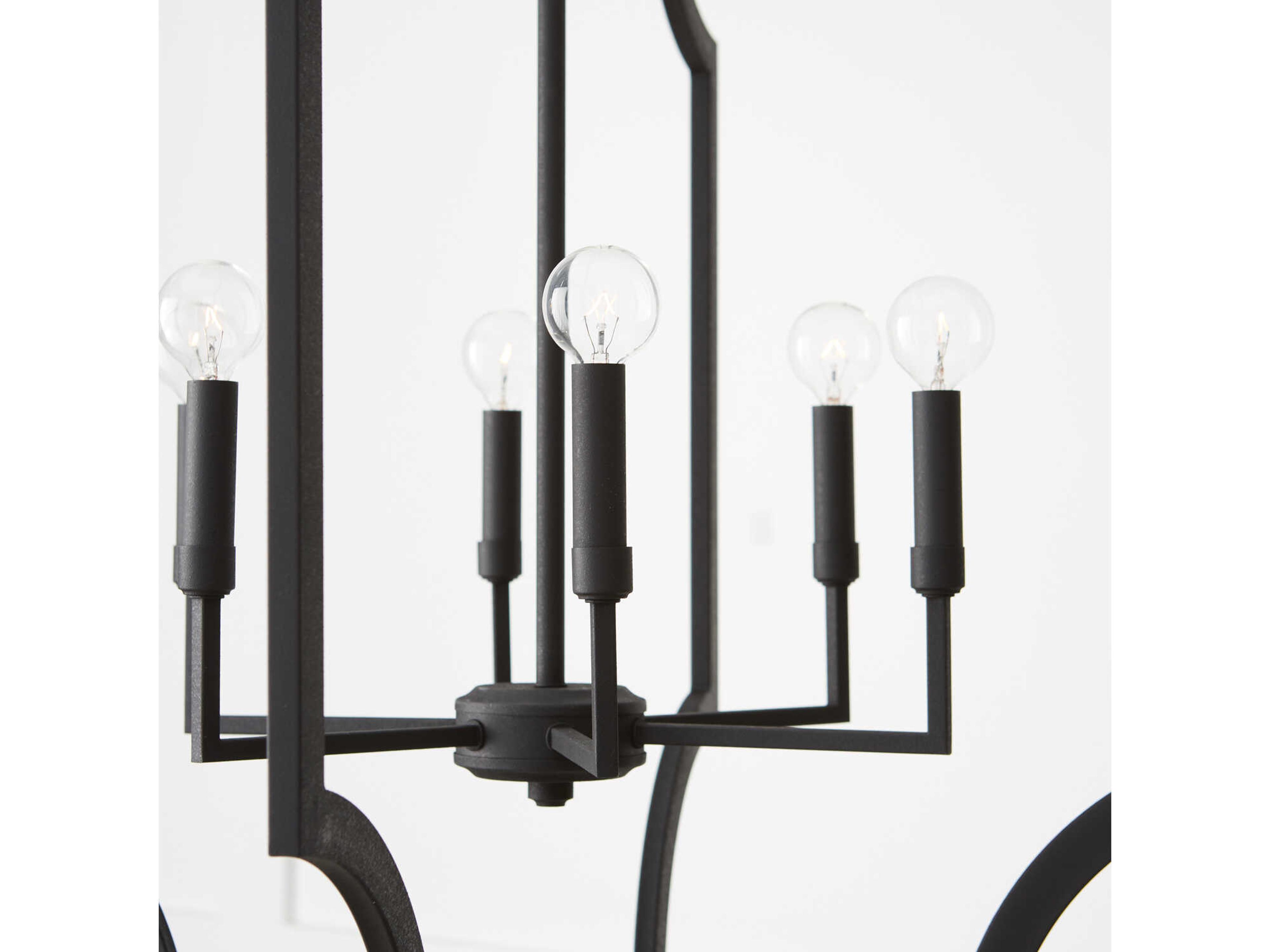 Capital Lighting 6-Light Black Iron Candelabra Chandelier