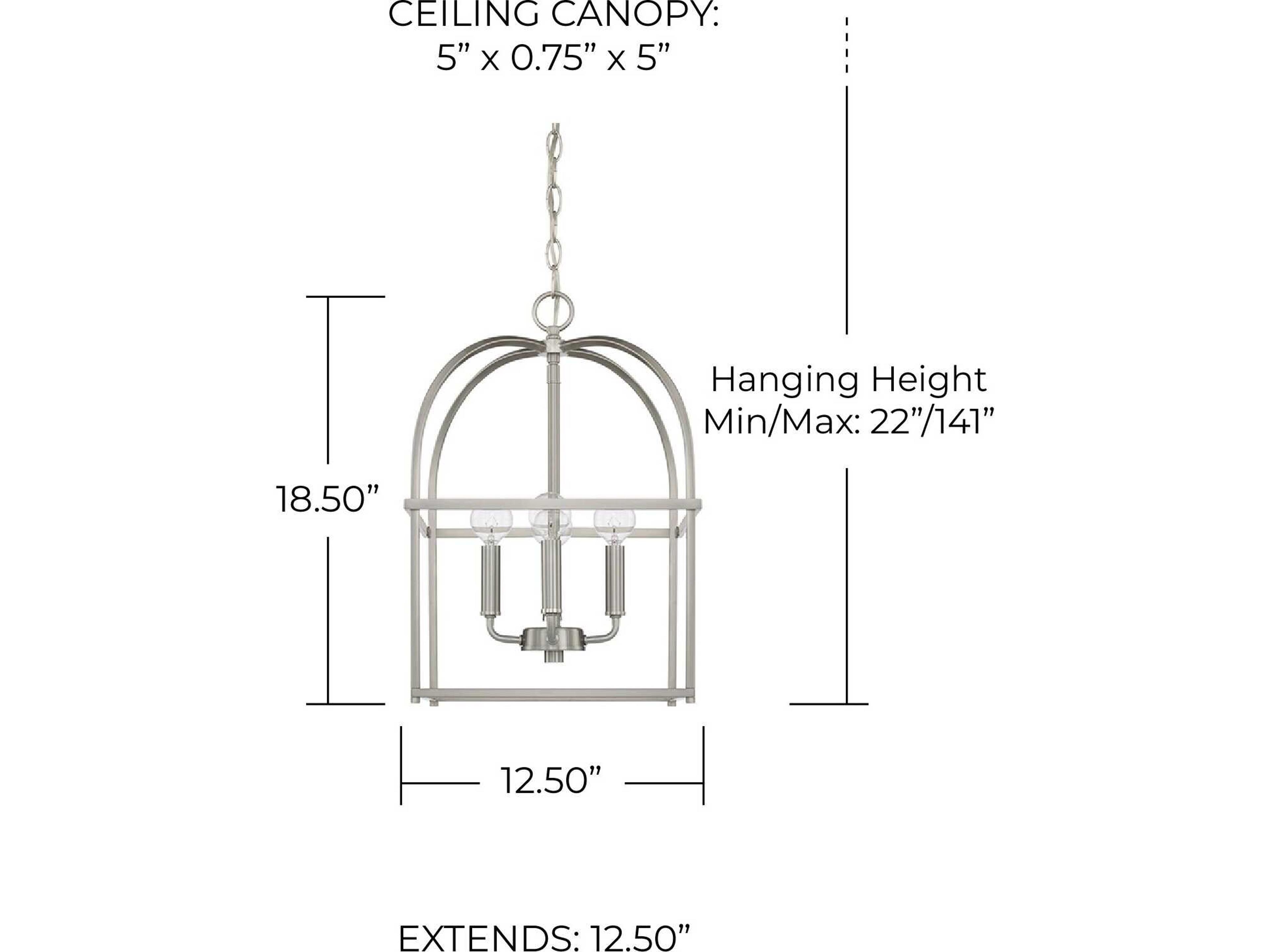 Capital Lighting Aubrey 4-Light Brushed Nickel Mini Pendant