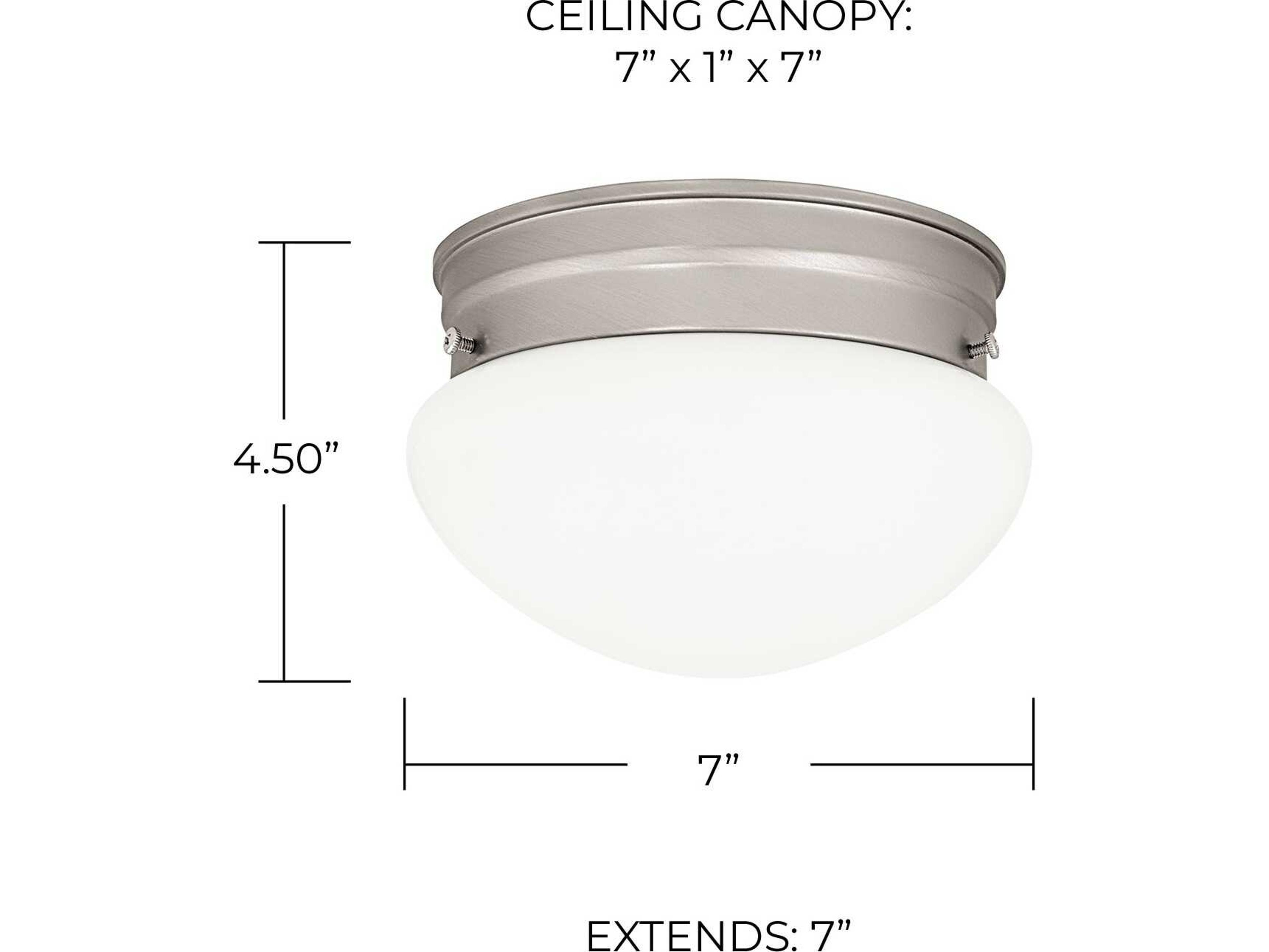 Capital Lighting 1-Light Matte Nickel Glass Bowl Flush Mount