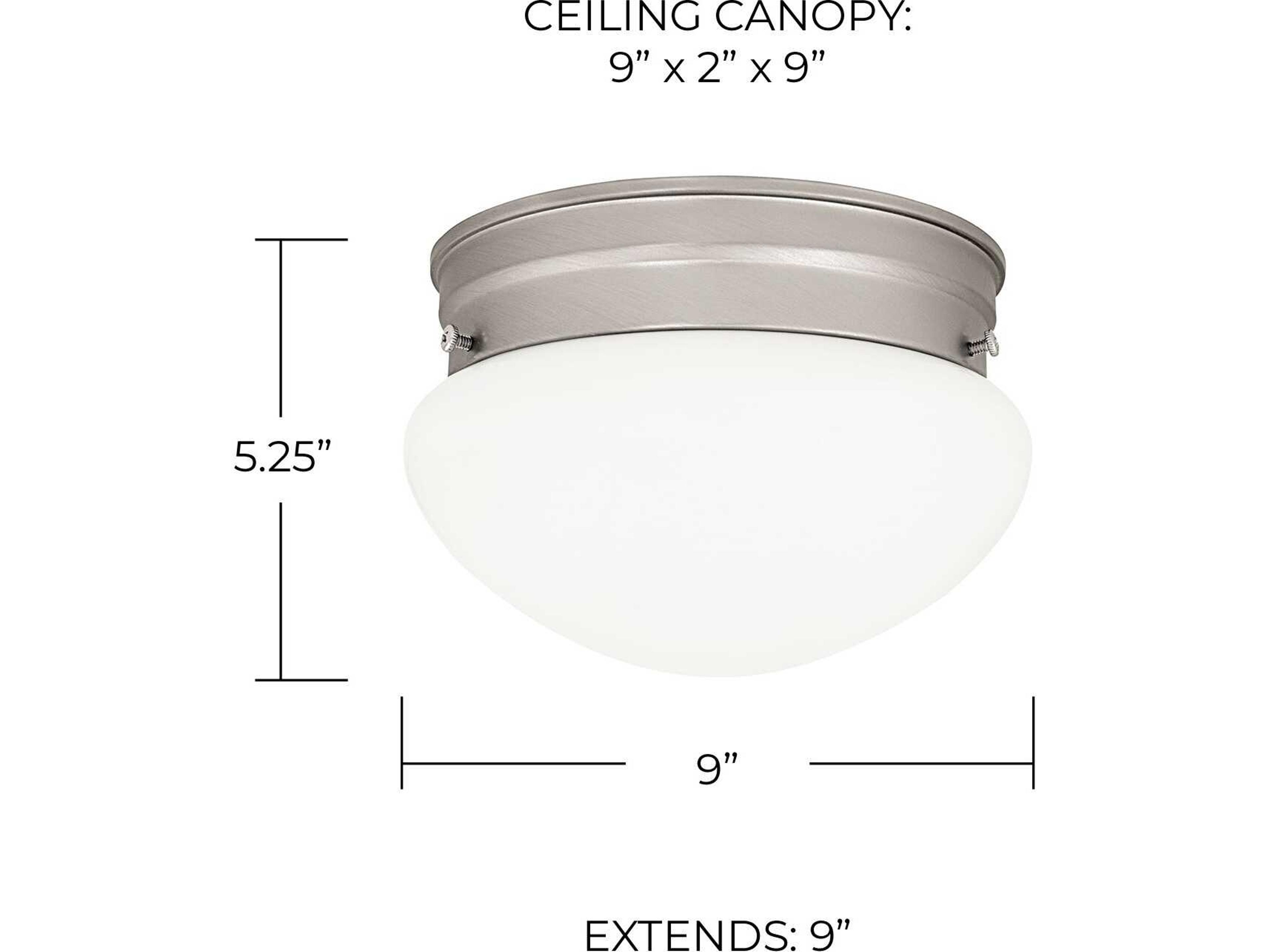 Capital Lighting 2-Light Matte Nickel Glass Dome Flush Mount