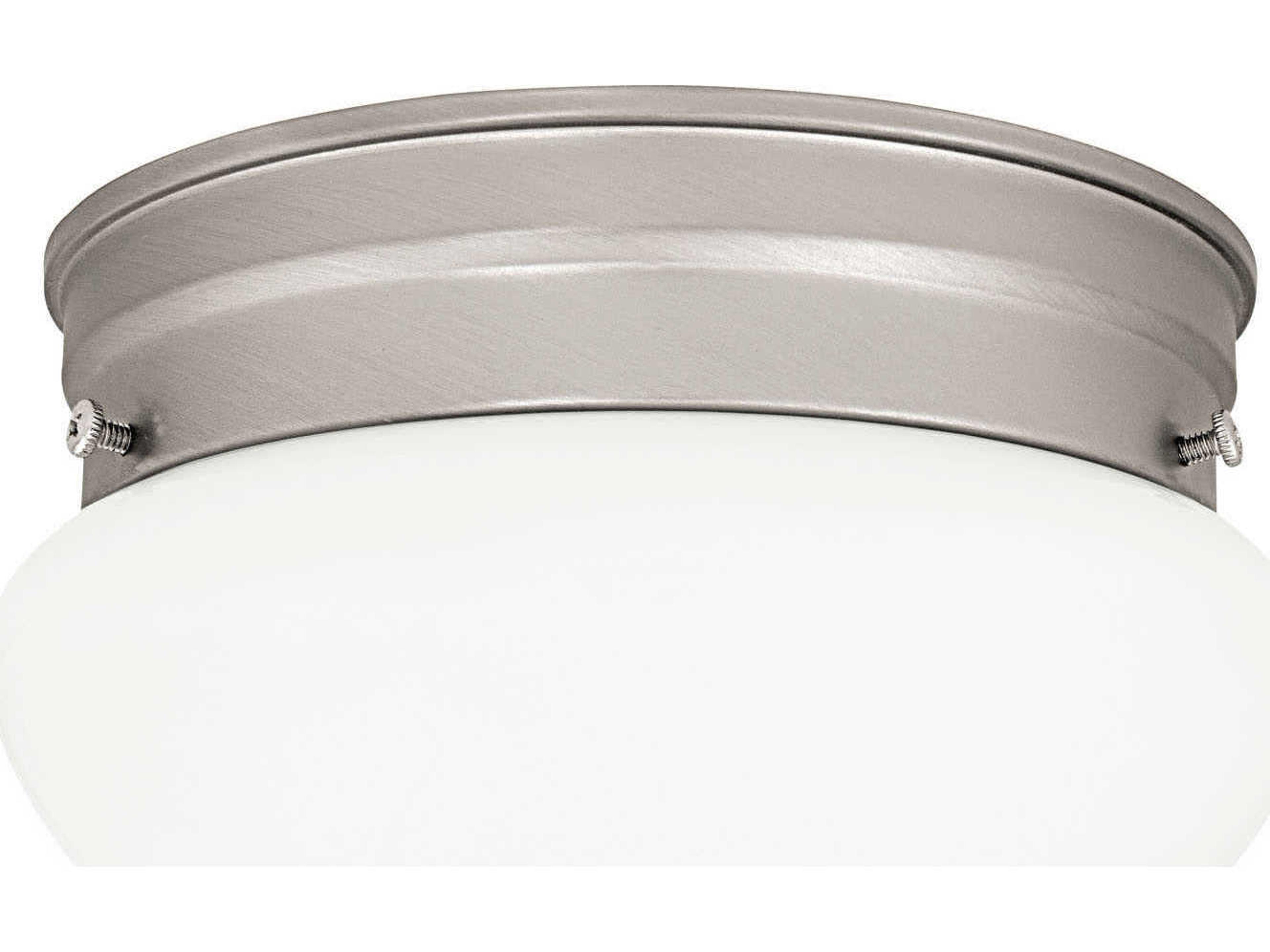 Capital Lighting 2-Light Matte Nickel Glass Dome Flush Mount