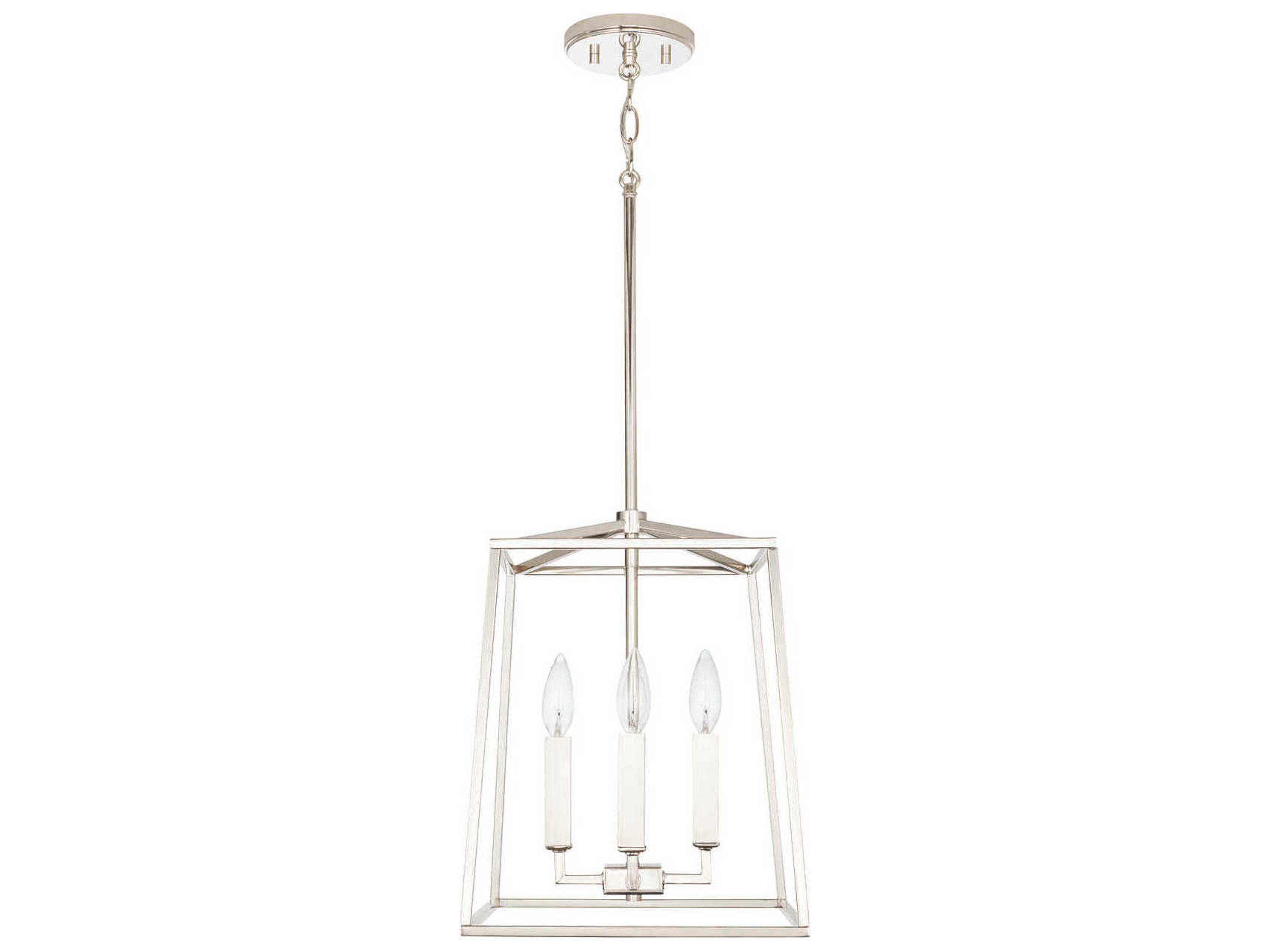 Thea 4-Light Polished Nickel Candelabra Chandelier