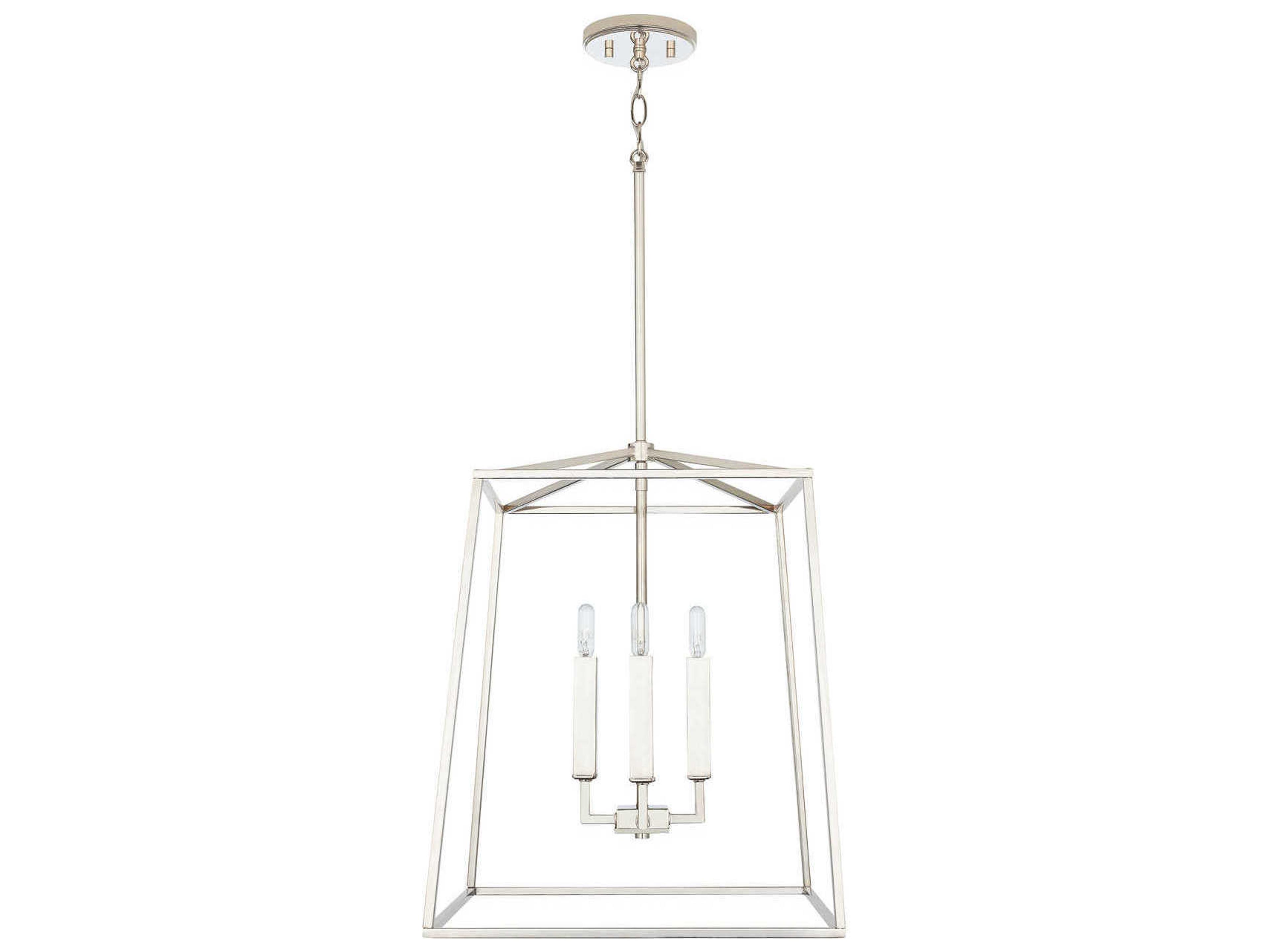 Thea 4-Light Polished Nickel Candelabra Chandelier
