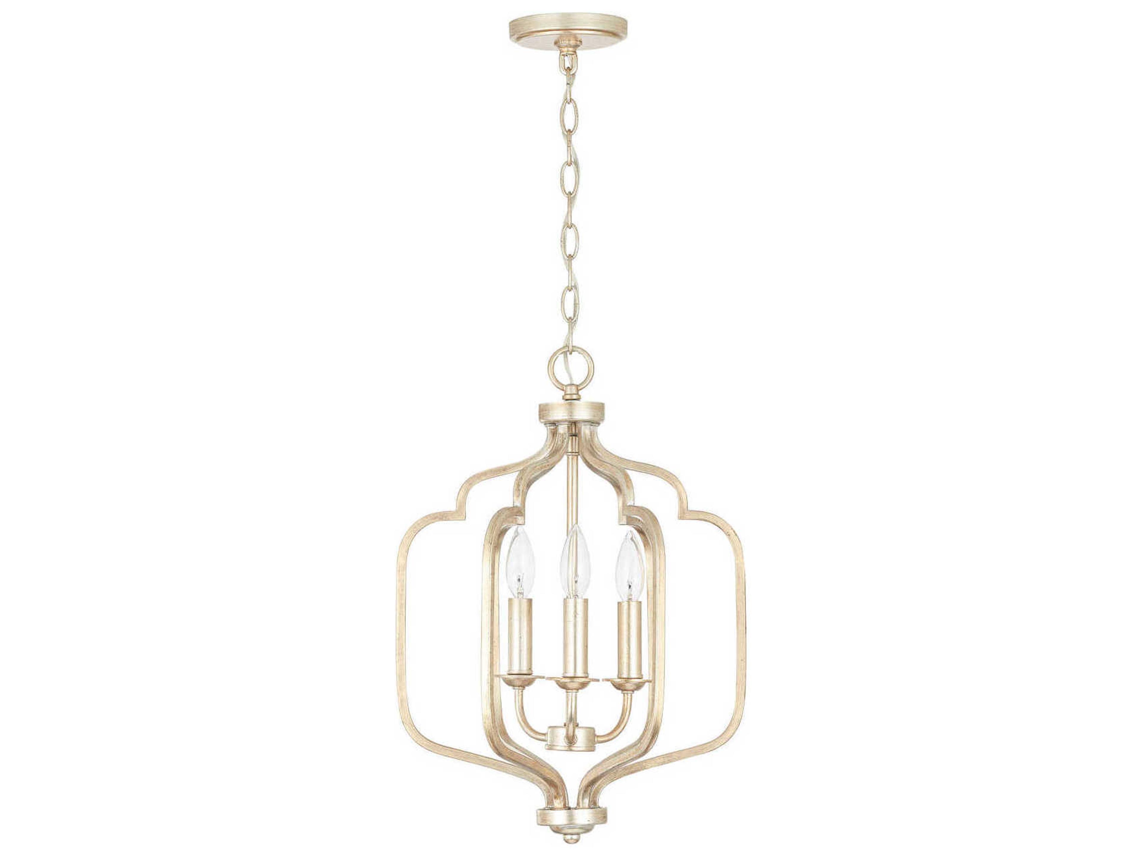Ophelia 3-Light Winter Gold Candelabra Chandelier