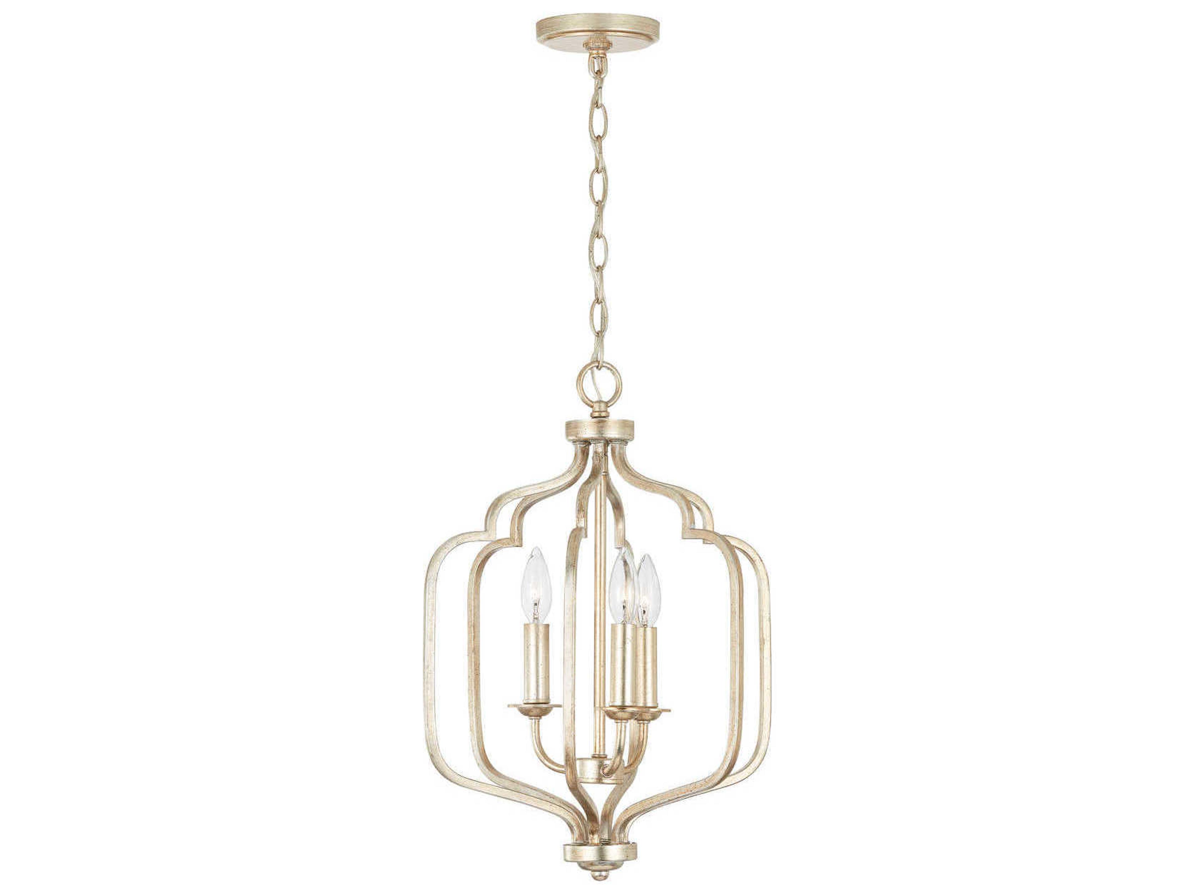 Capital Lighting Ophelia 3-Light Winter Gold Candelabra Chandelier
