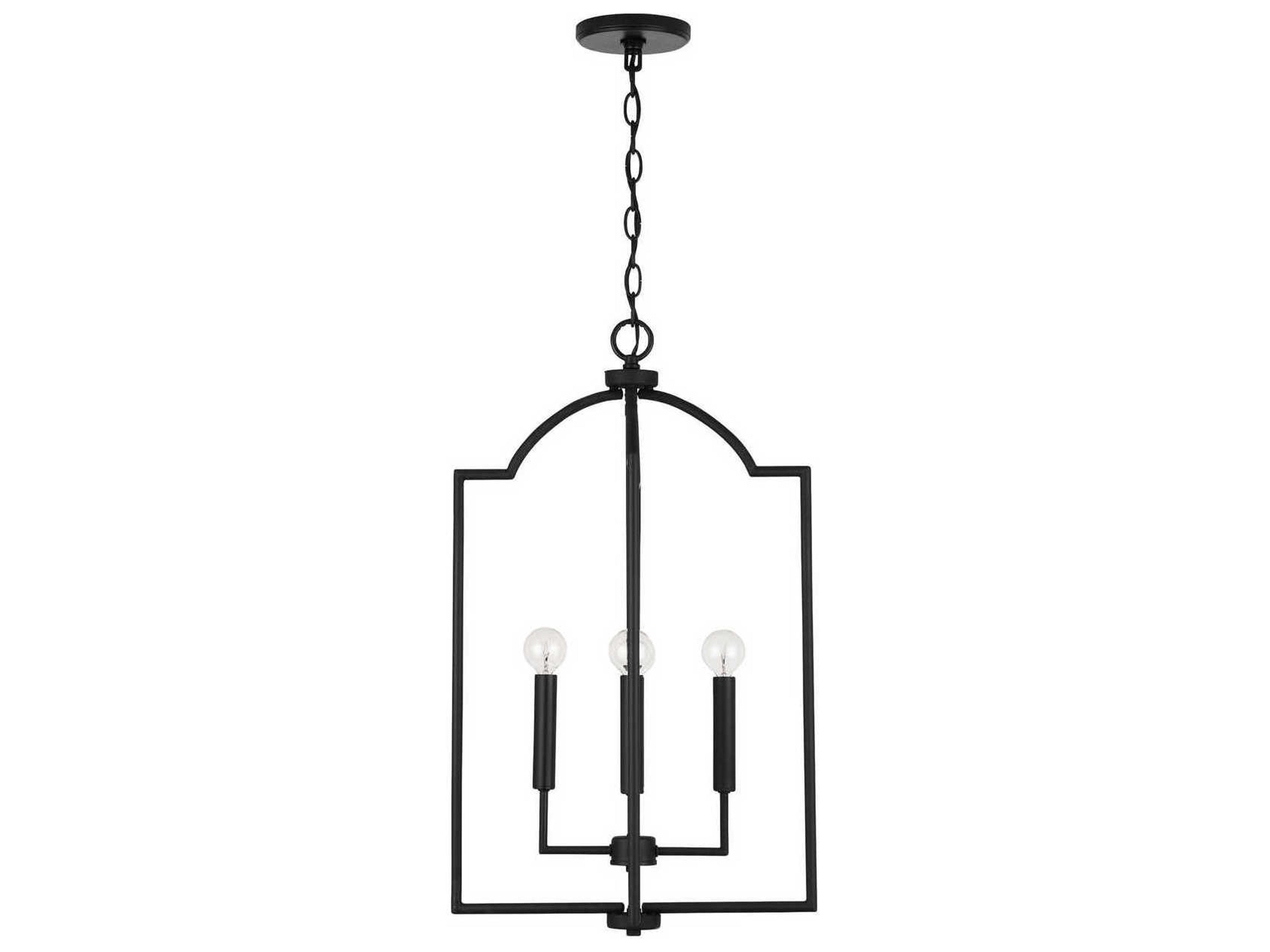 Carter 4-Light Matte Black Candelabra Chandelier