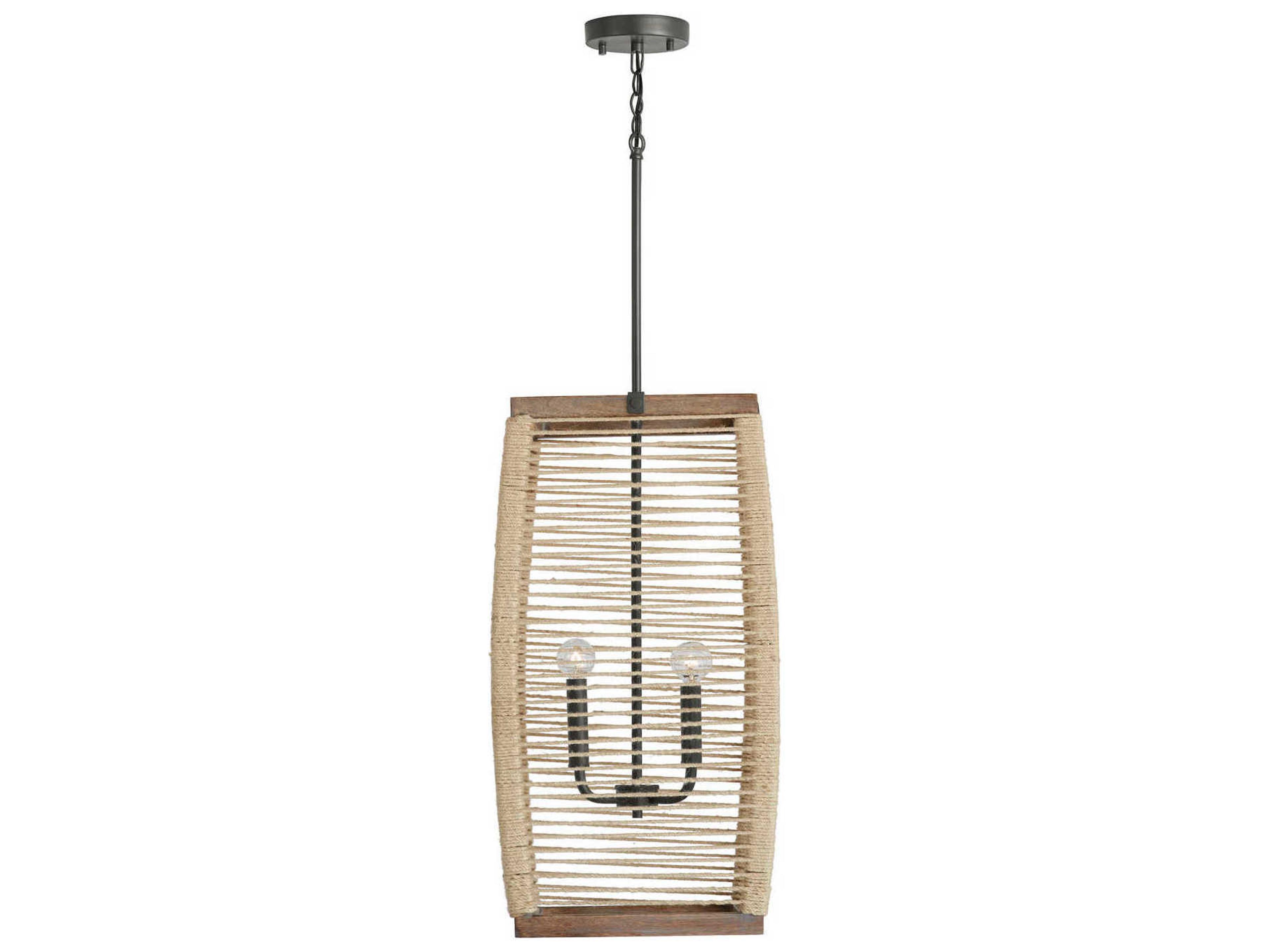 Jacob 4-Light Grey Wash And Iron Silk Candelabra Chandelier