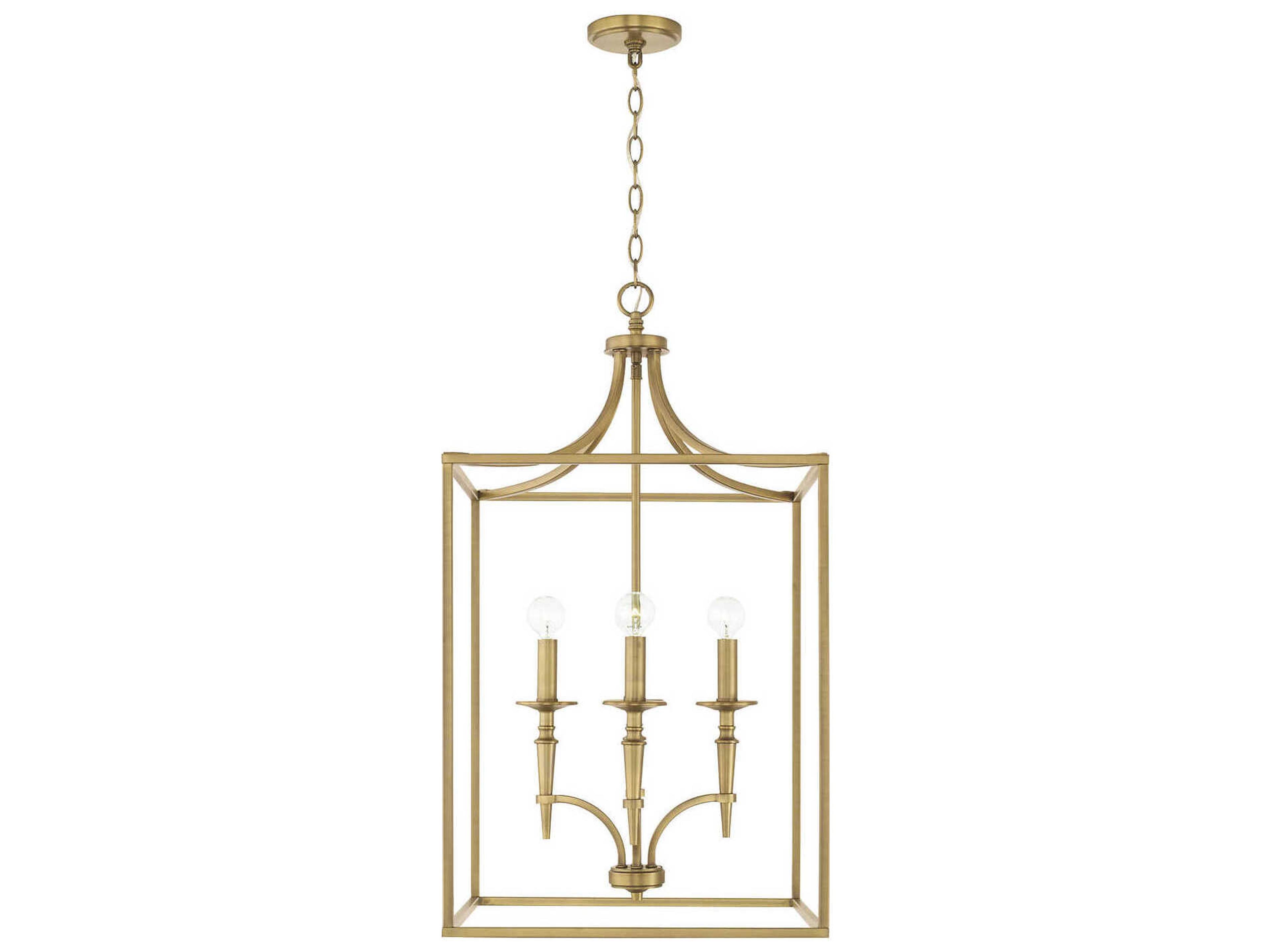 Abbie 4-Light Aged Brass Pendant
