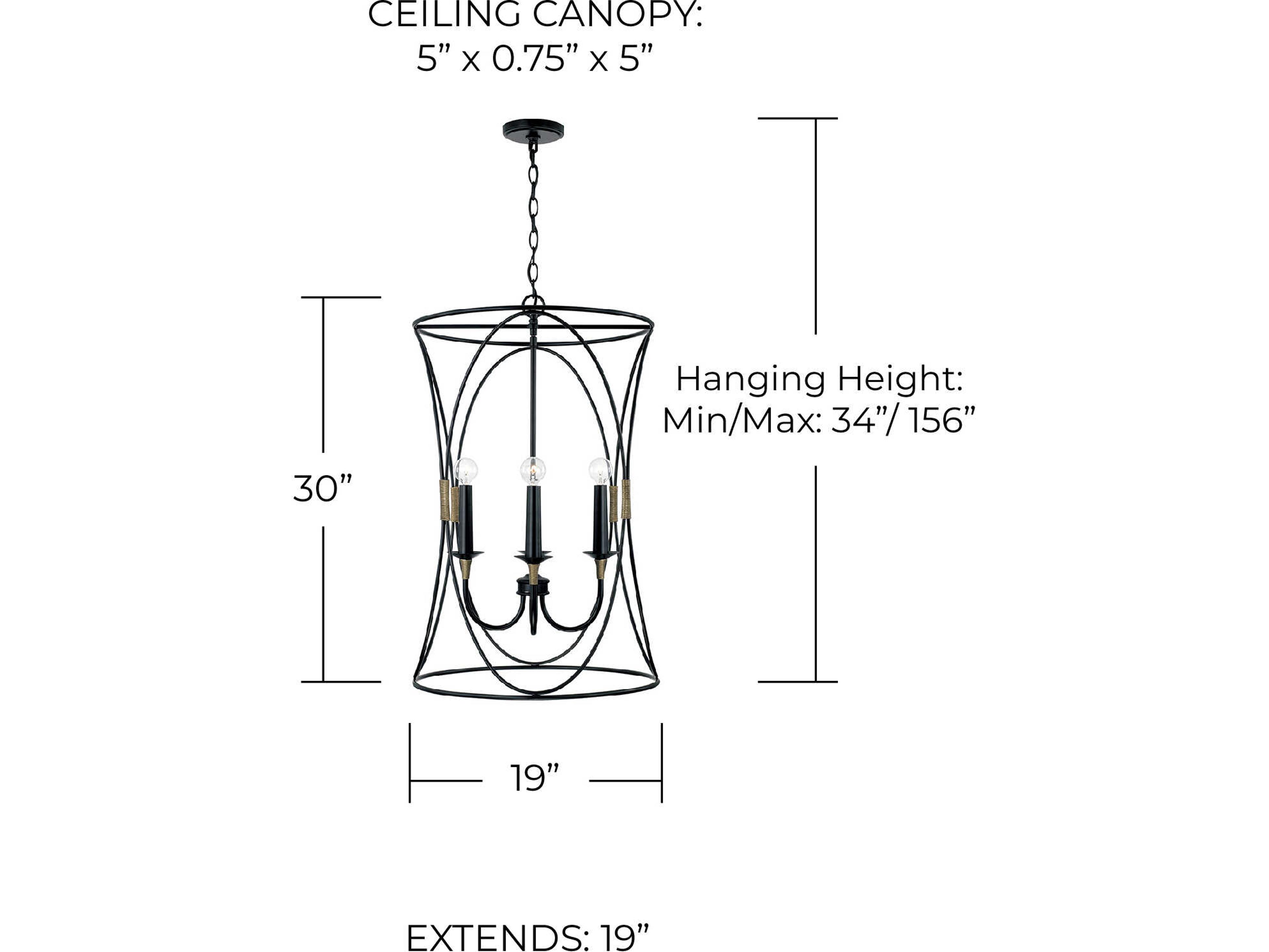 Capital Lighting Amara 4-Light Matte Black With Brass Candelabra Chandelier