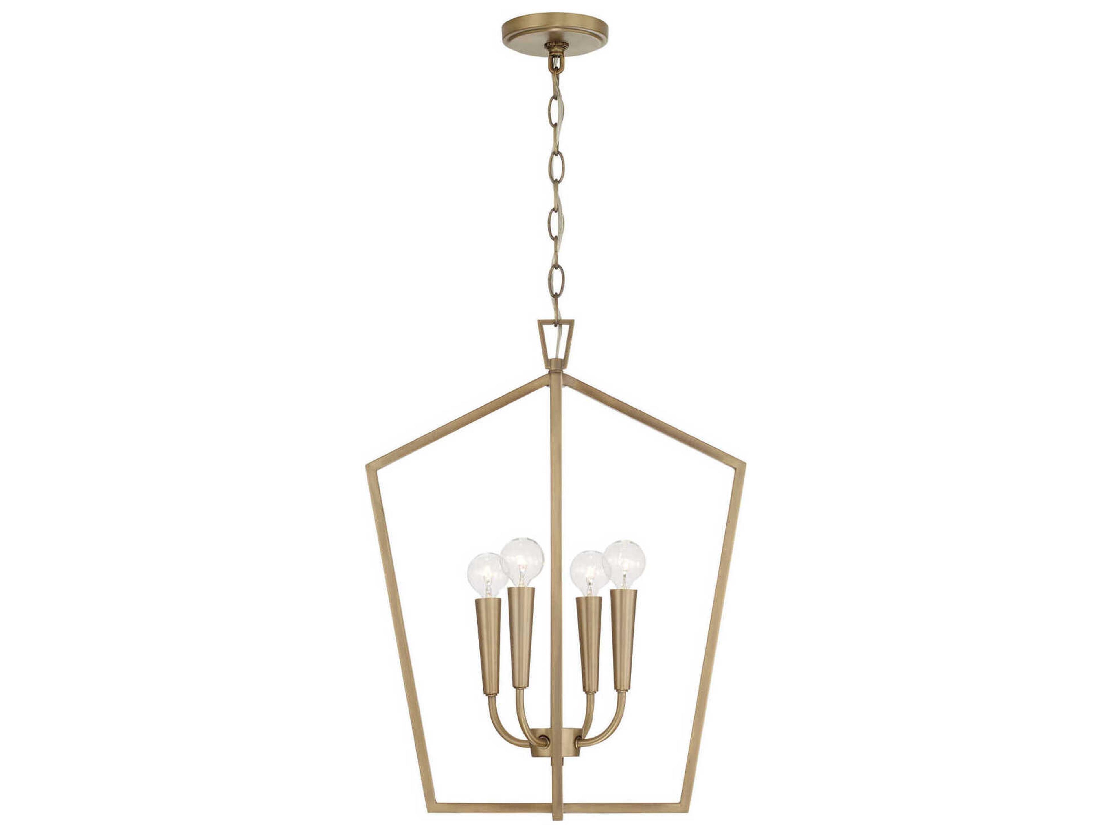 Holden 4-Light Aged Brass Chandelier