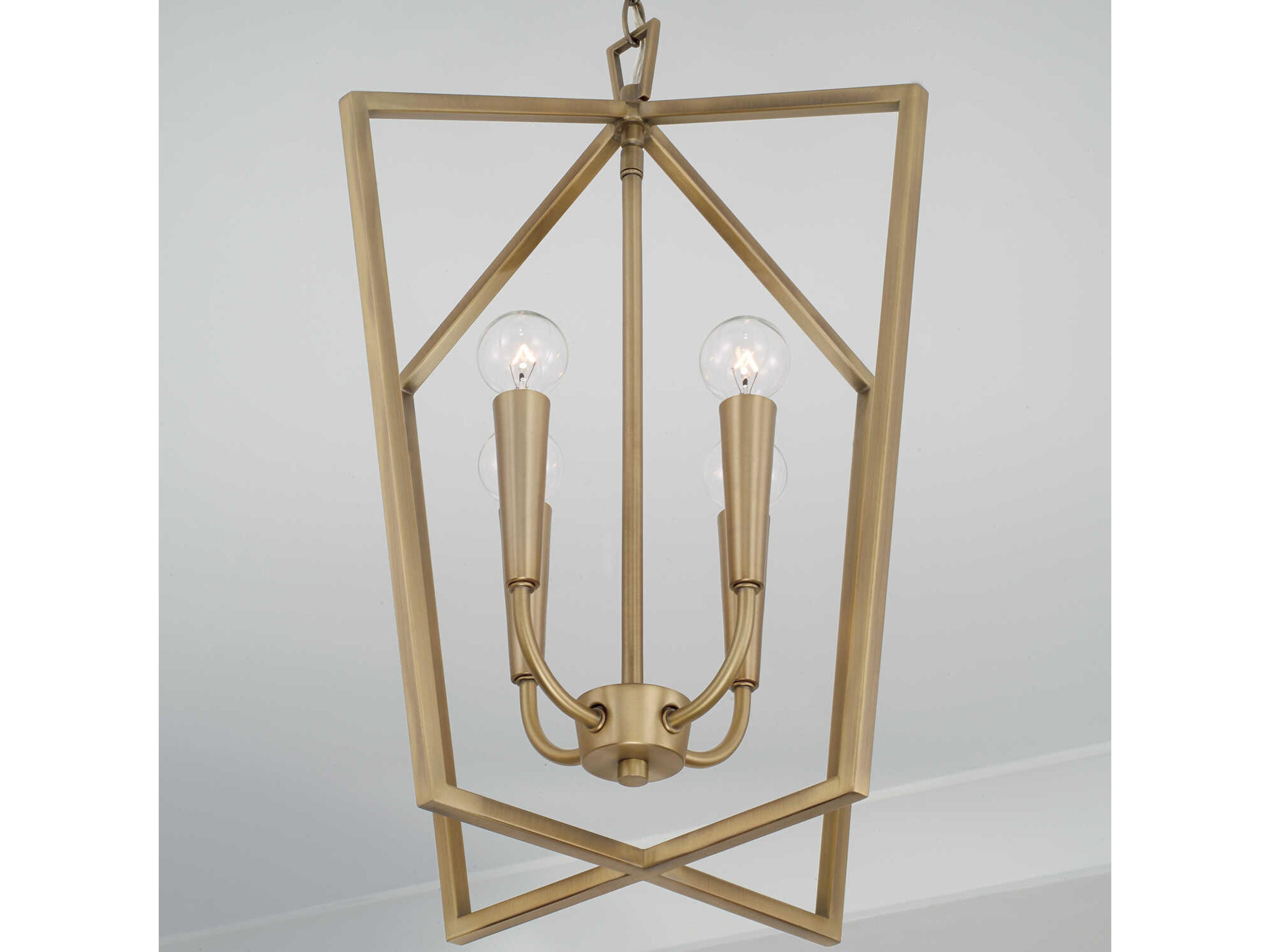 Capital Lighting Holden 4-Light Aged Brass Chandelier