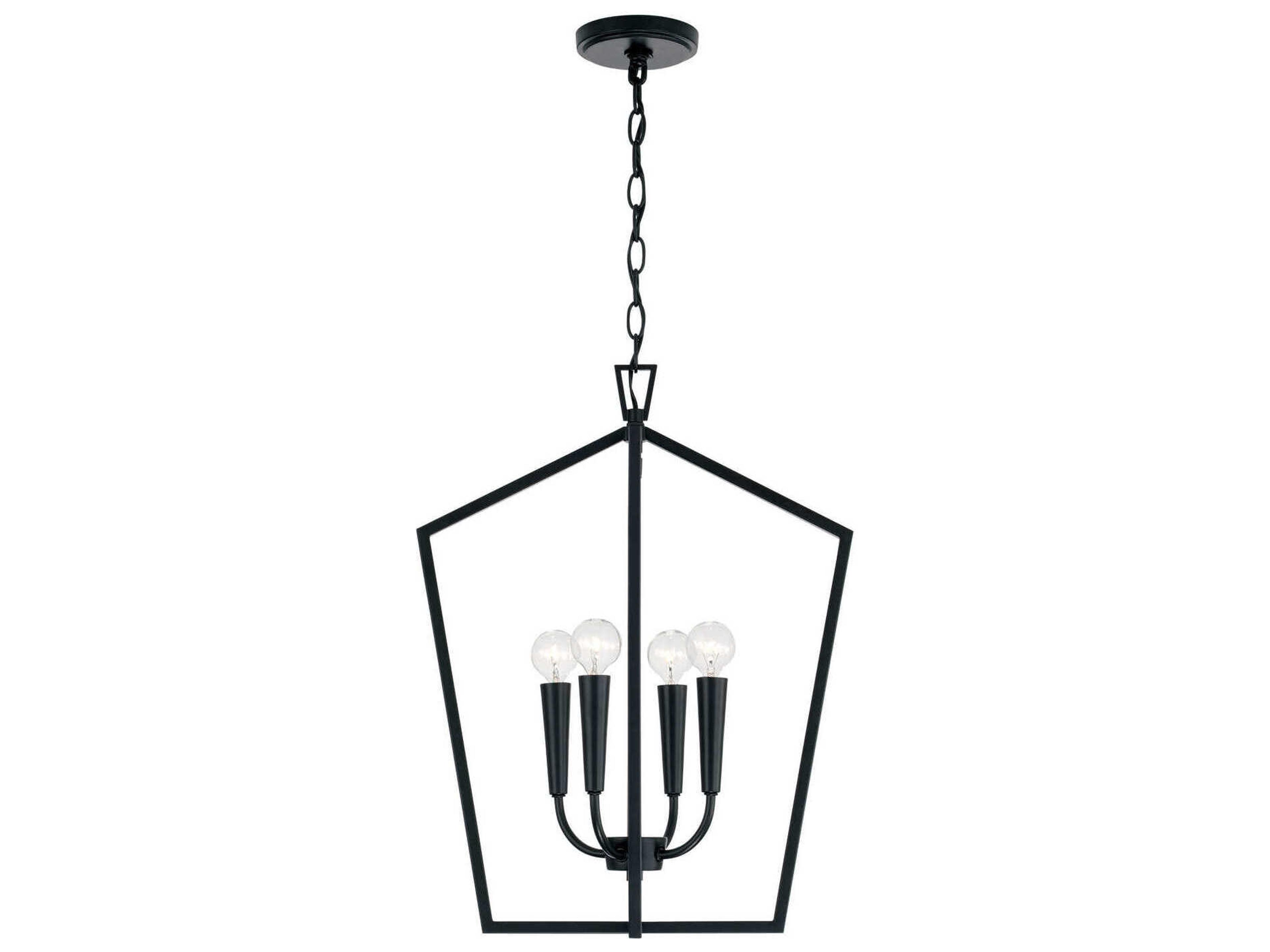 Holden 4-Light Matte Black Chandelier