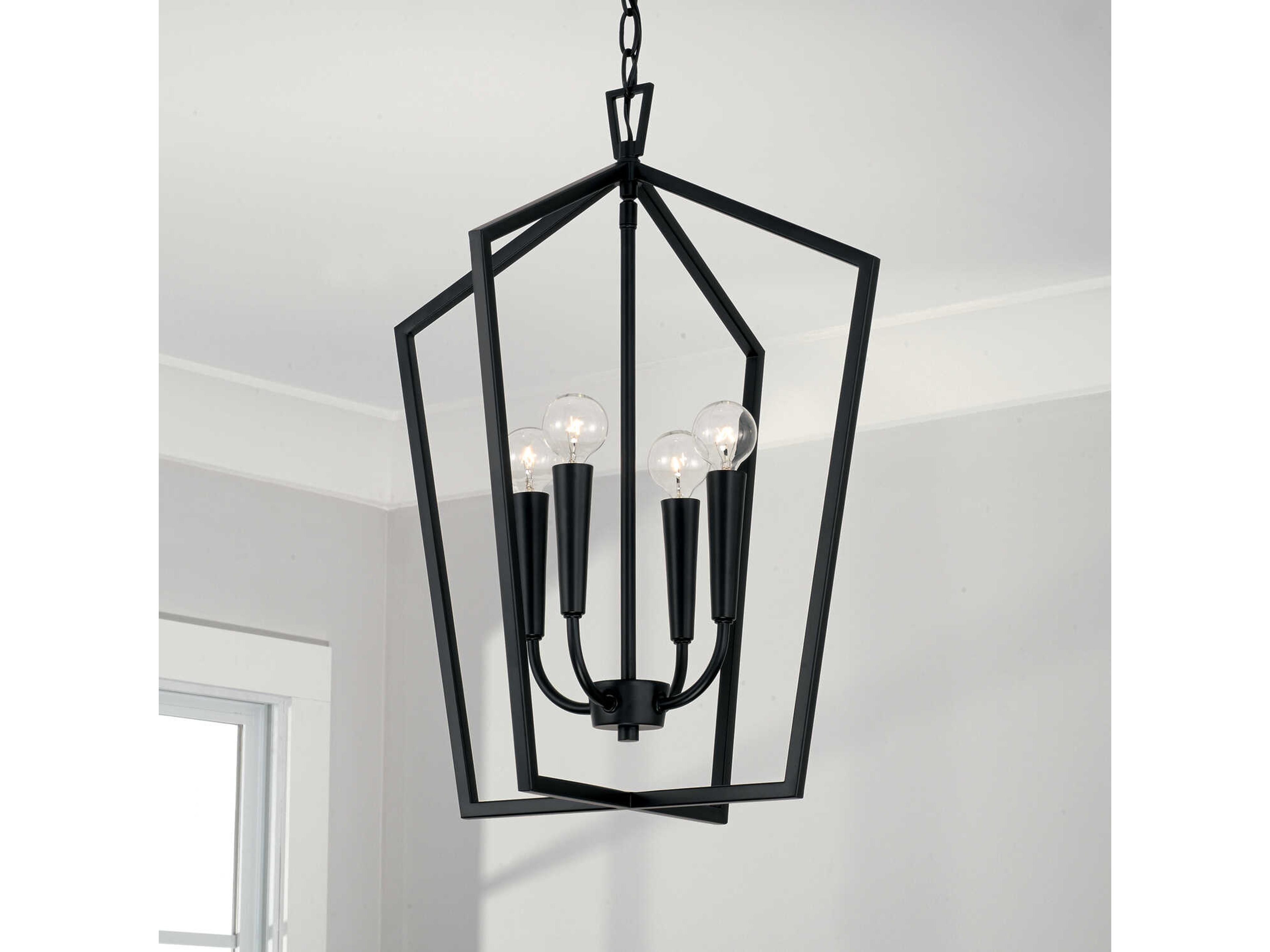 Capital Lighting Holden 4-Light Matte Black Chandelier