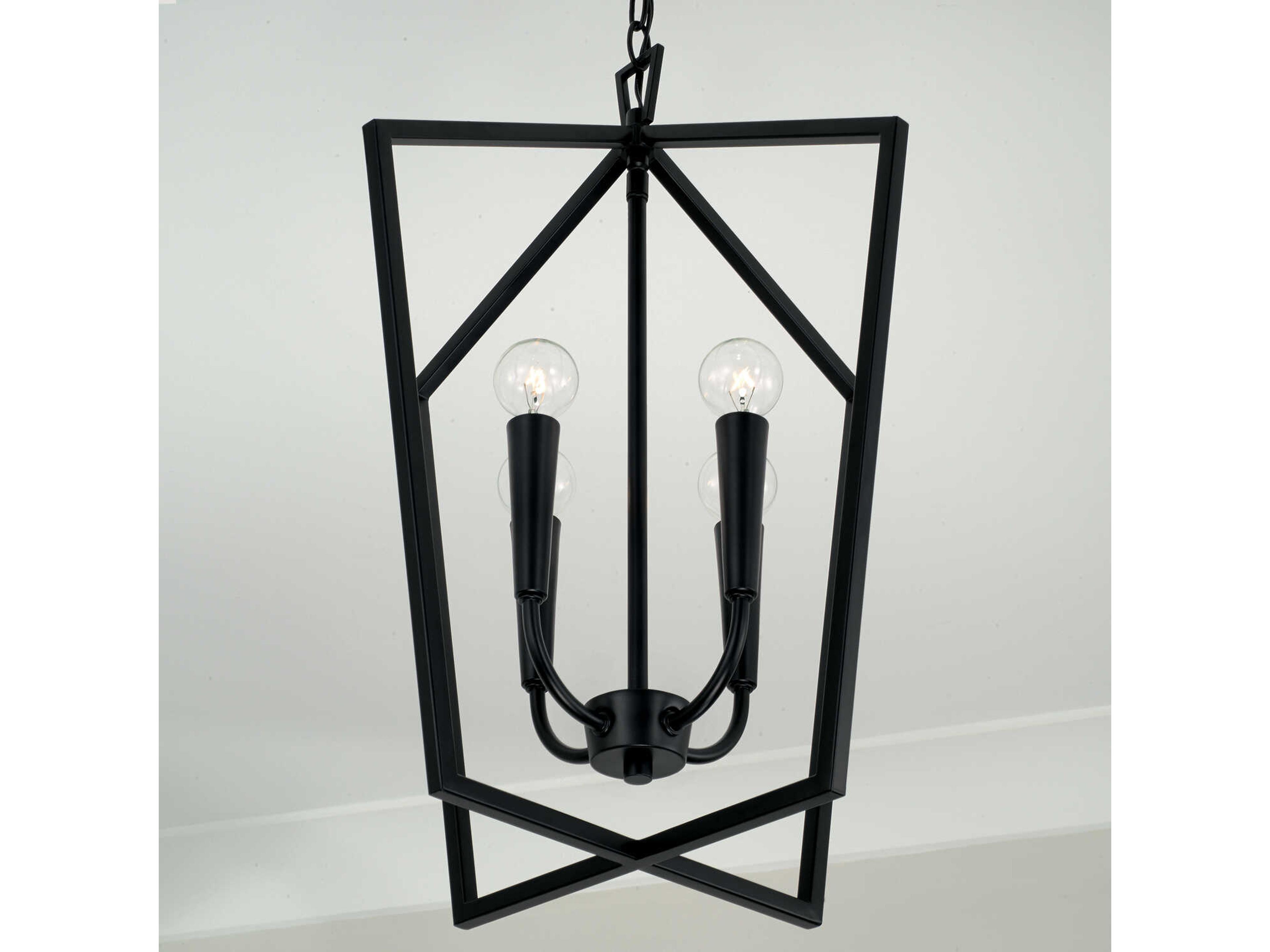 Capital Lighting Holden 4-Light Matte Black Chandelier