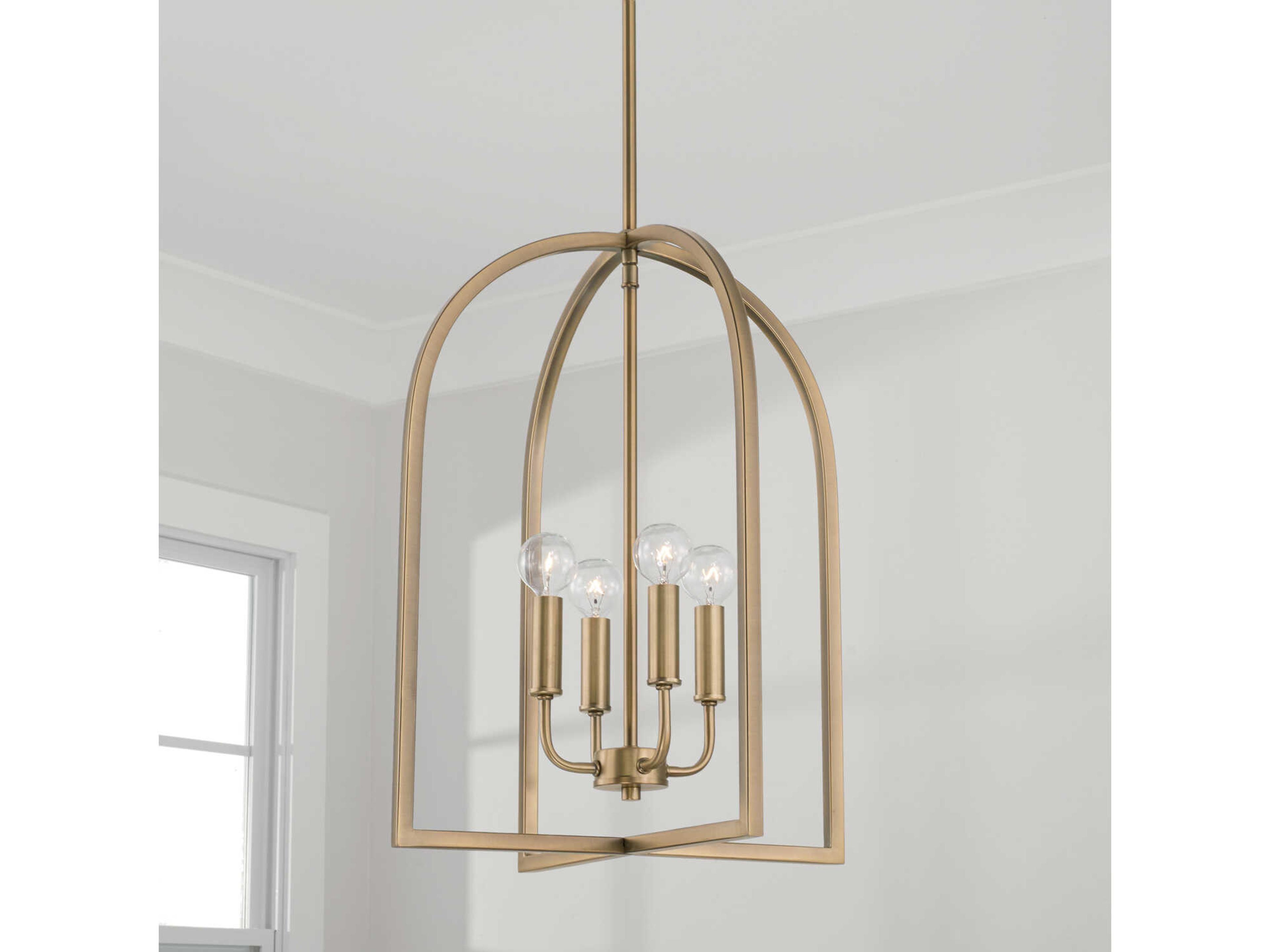 Capital Lighting Lawson 4-Light Aged Brass Pendant