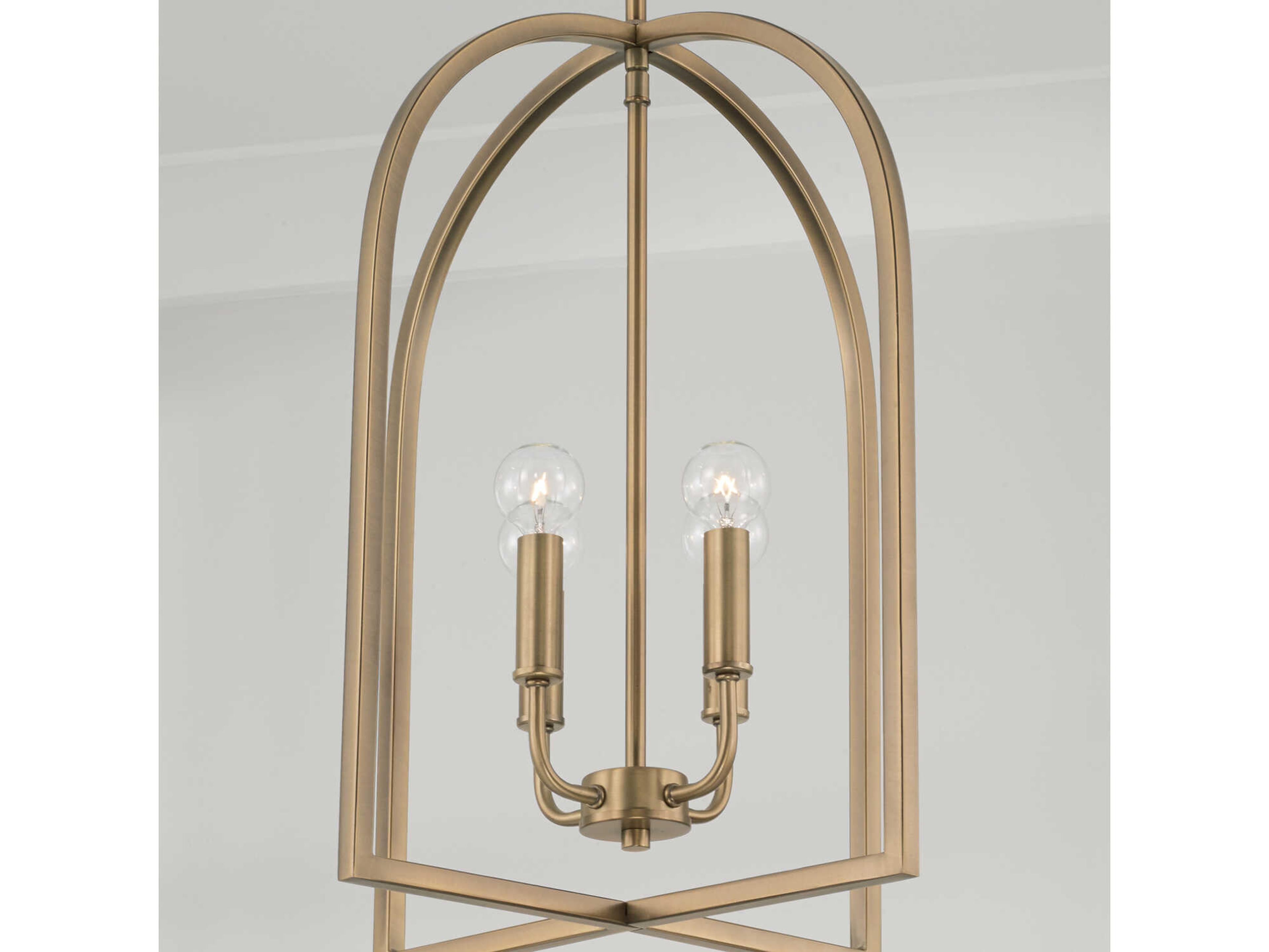 Capital Lighting Lawson 4-Light Aged Brass Pendant