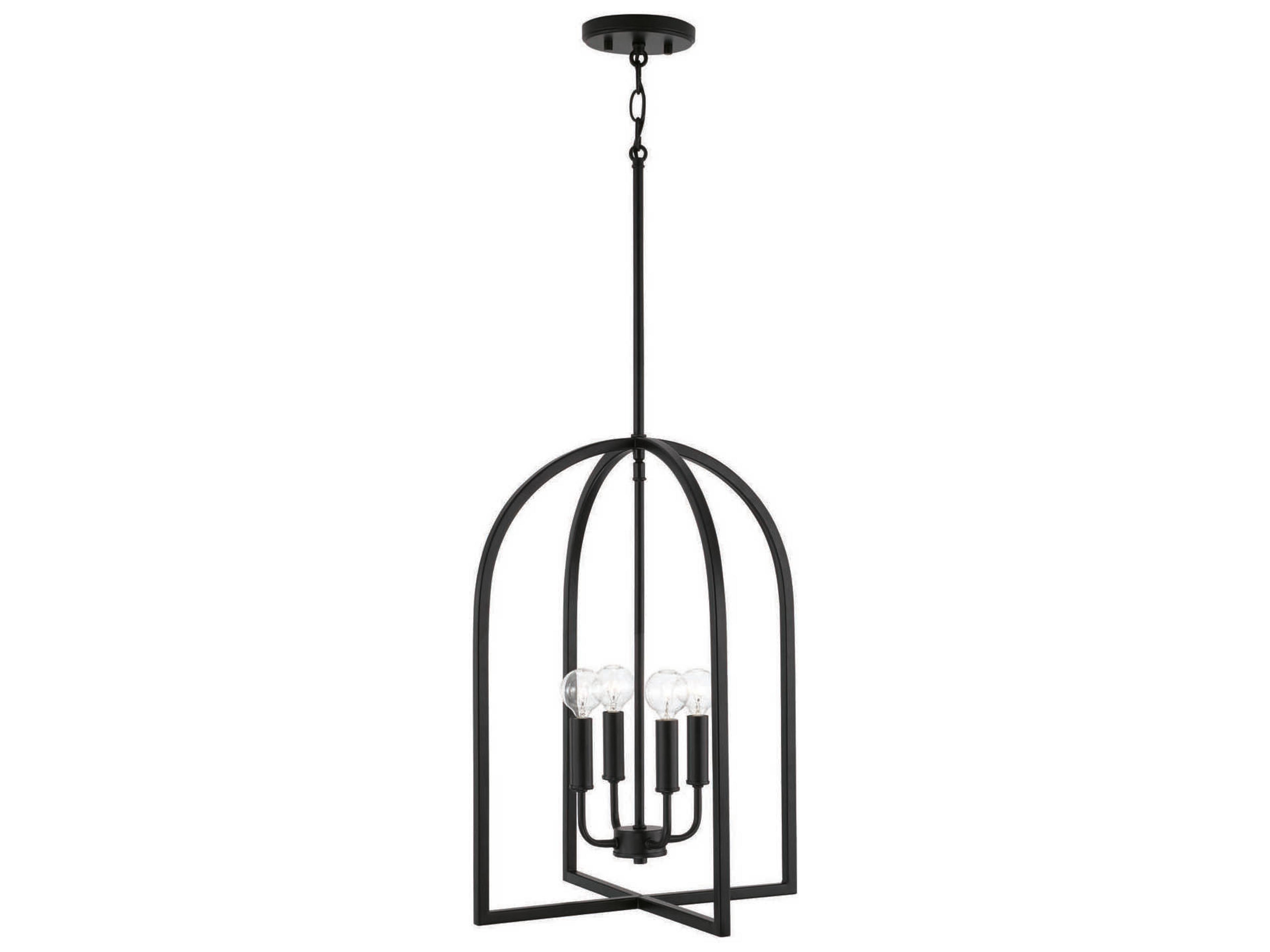Lawson 4-Light Matte Black Pendant