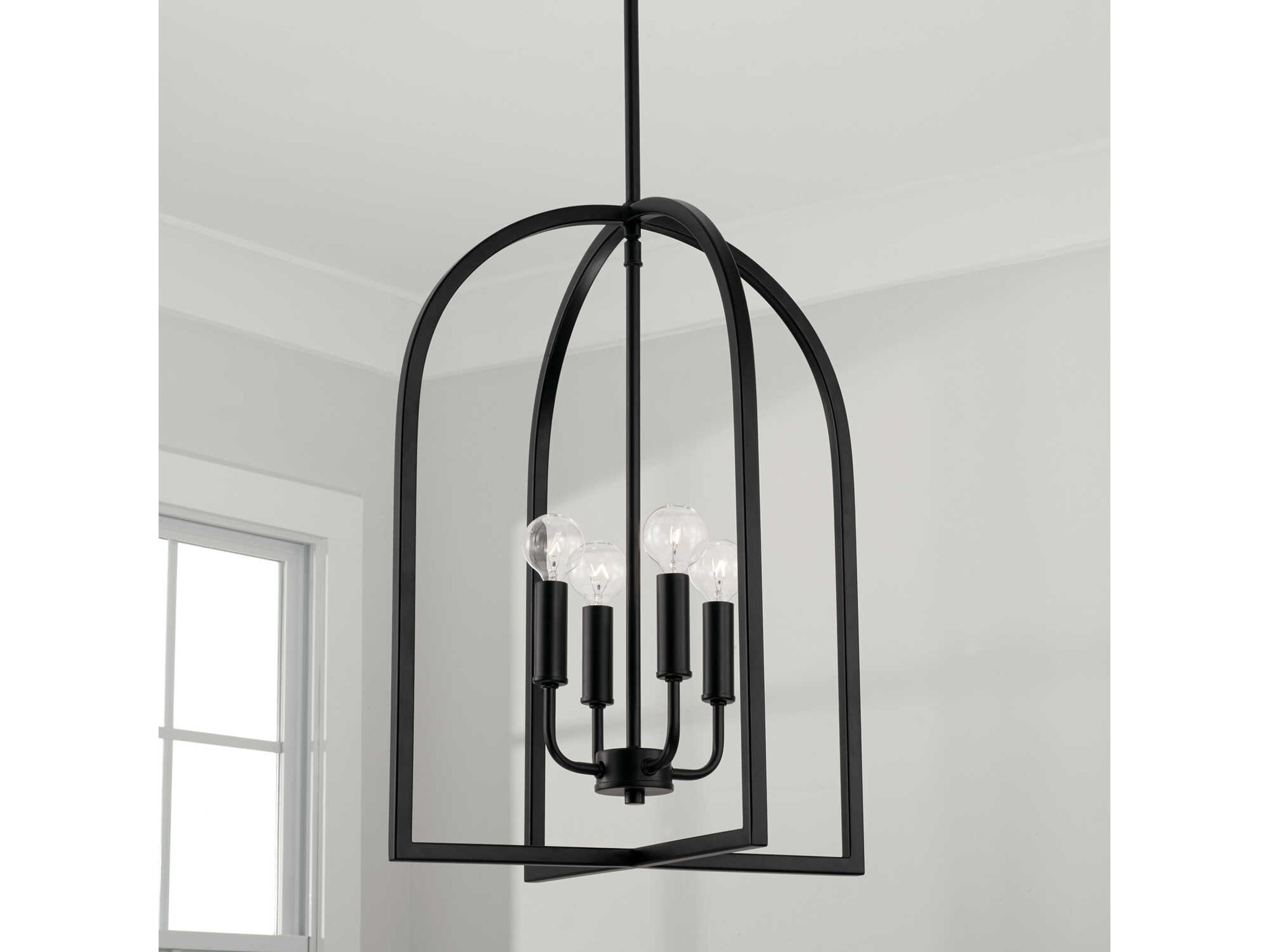 Capital Lighting Lawson 4-Light Matte Black Pendant