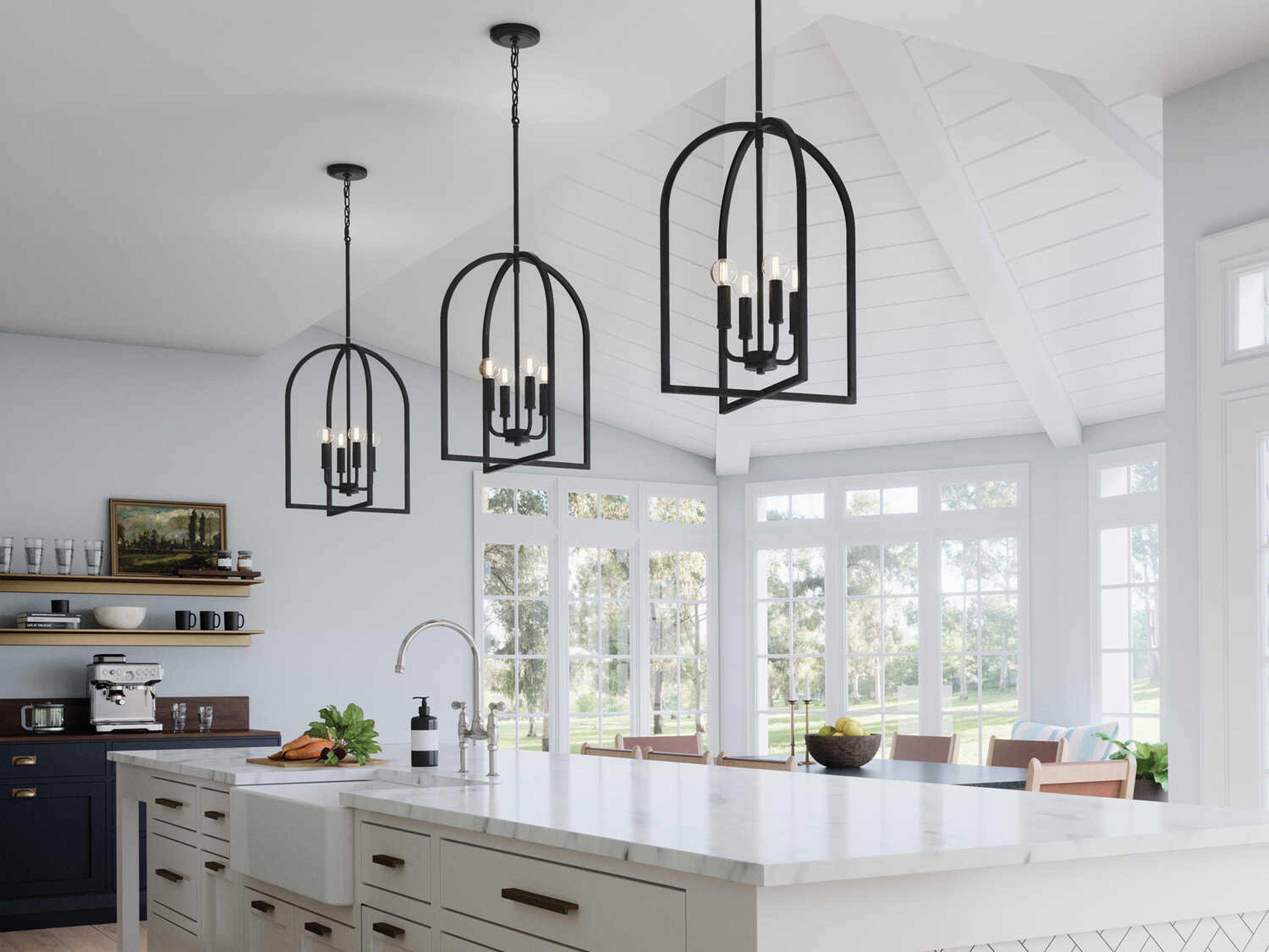 Capital Lighting Lawson 4-Light Matte Black Pendant